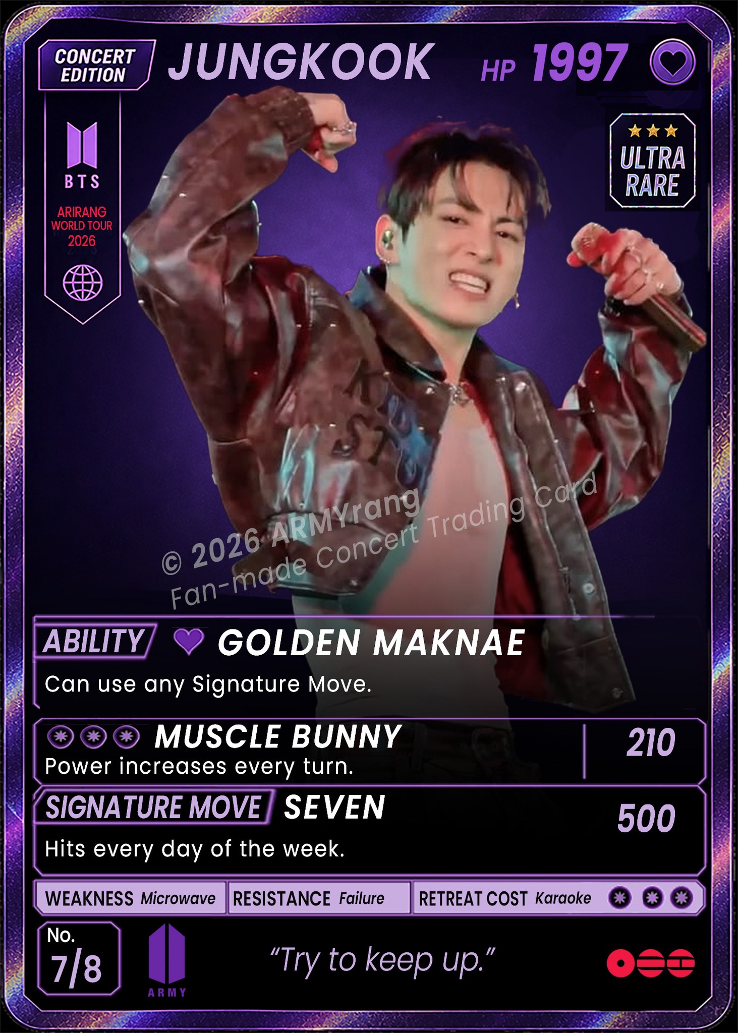 What is your favorite detail on the Jungkook trading card?