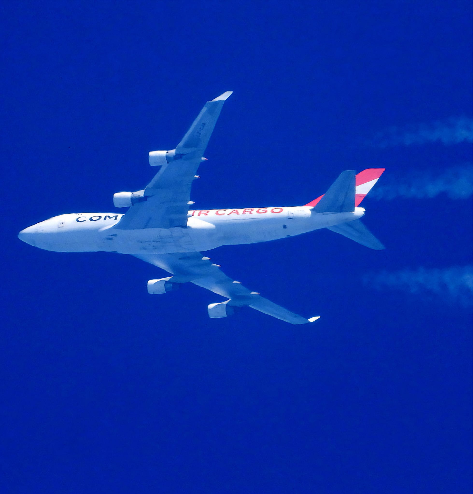 A few captures from this mornings blue sky Compass Air Cargo 747 