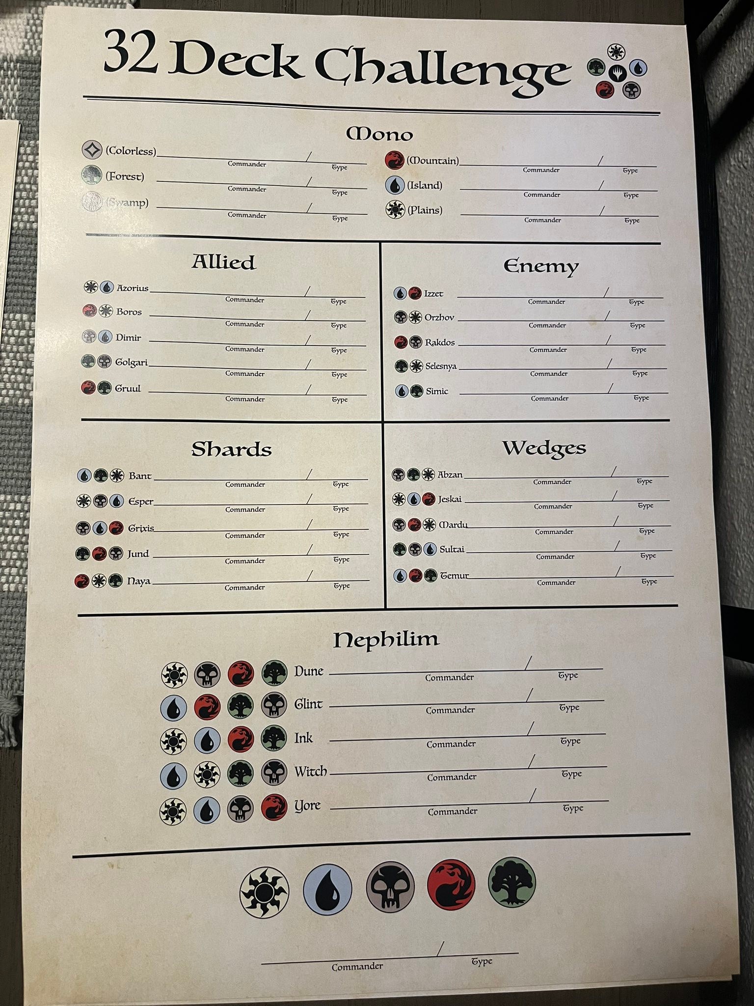 mtg commander deck template Kaalia of the Vast Canva - Custom Commander Deckbuilding Template for the