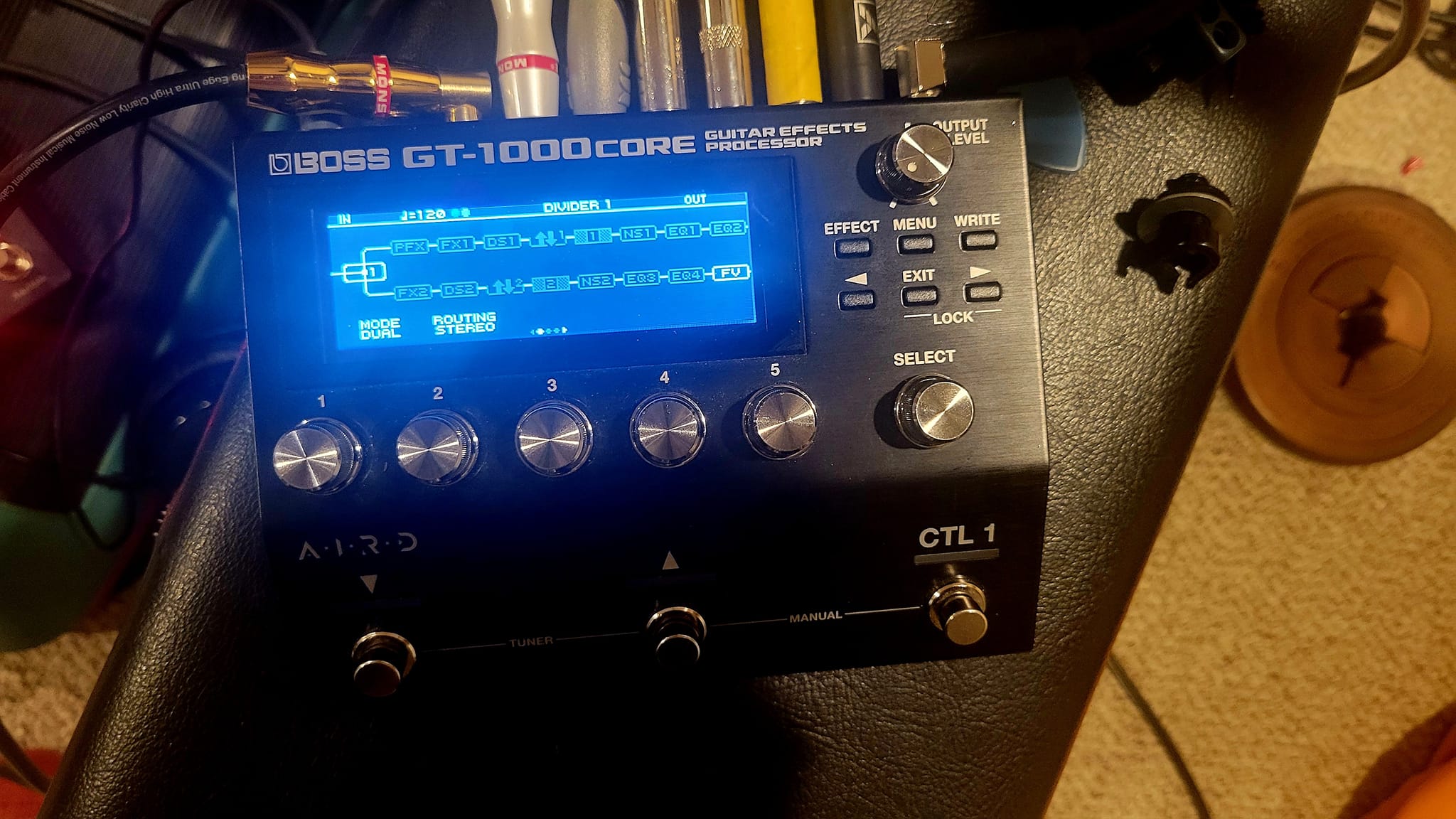 NPD! Boss GT-1000core! Trying to run two chains parallel into two