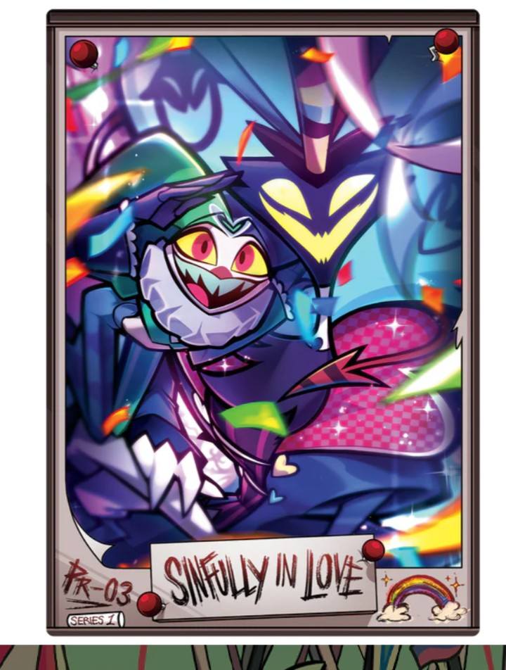 Helluva Boss promo cards with foil Fizz and Ozzi