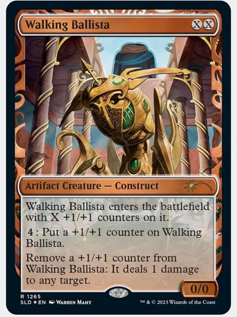 mtg cards like walking ballista [306] [Double Masters] [Foil]  Face to Face Games Put a +1/+1 counter on Walking Ballista.Remove a +1/+1 counter from Walking Ballista Walking Ballista Print - Original