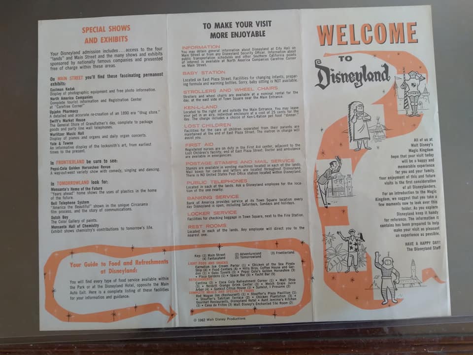 Vintage 1978 Disneyland map found at Goodwill