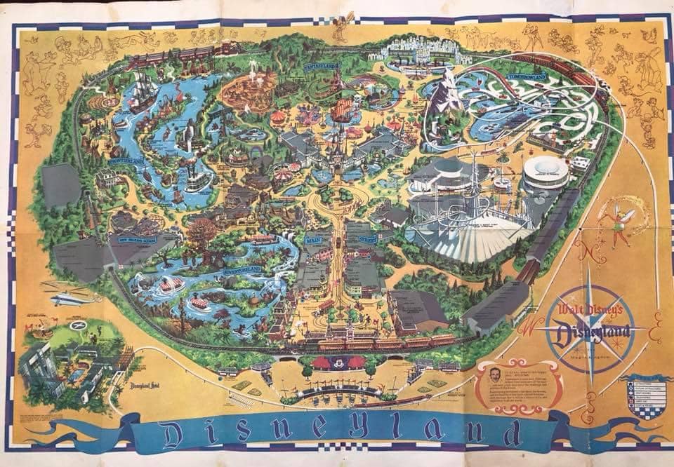 Vintage 1978 Disneyland map found at Goodwill