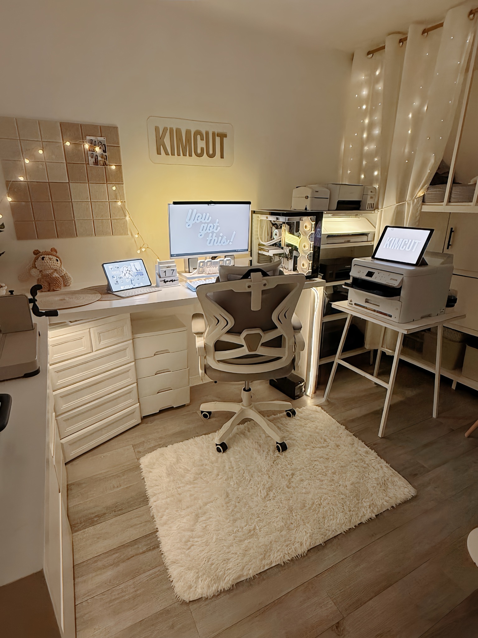 Kimcut - Craftroom working area at night. | Facebook