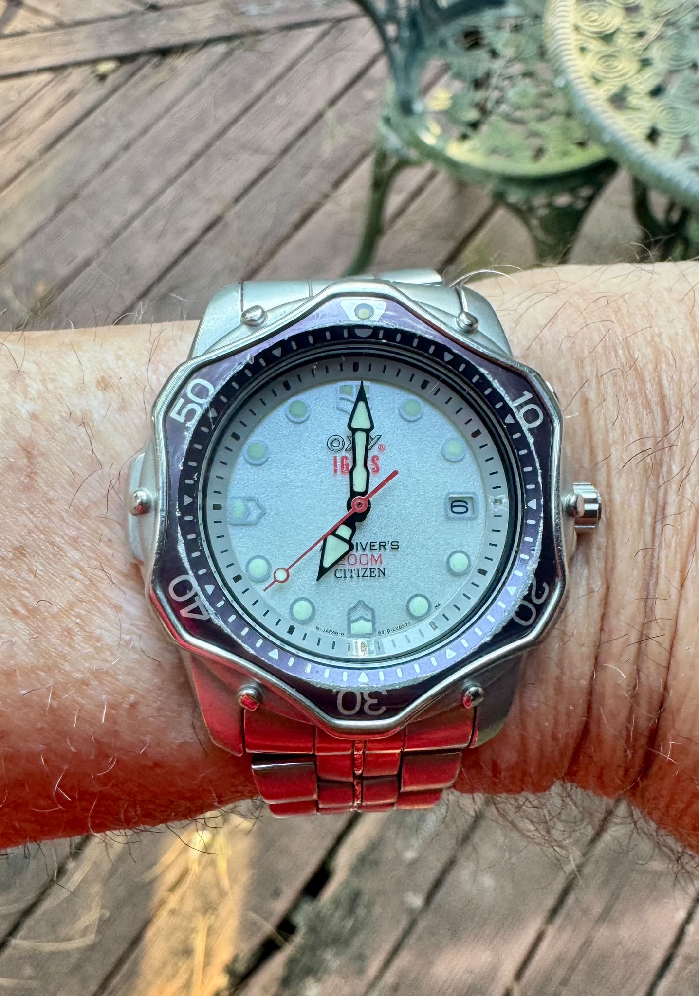 Citizen Oxy Ignis Air Diver's 200m watch with rare purple bezel