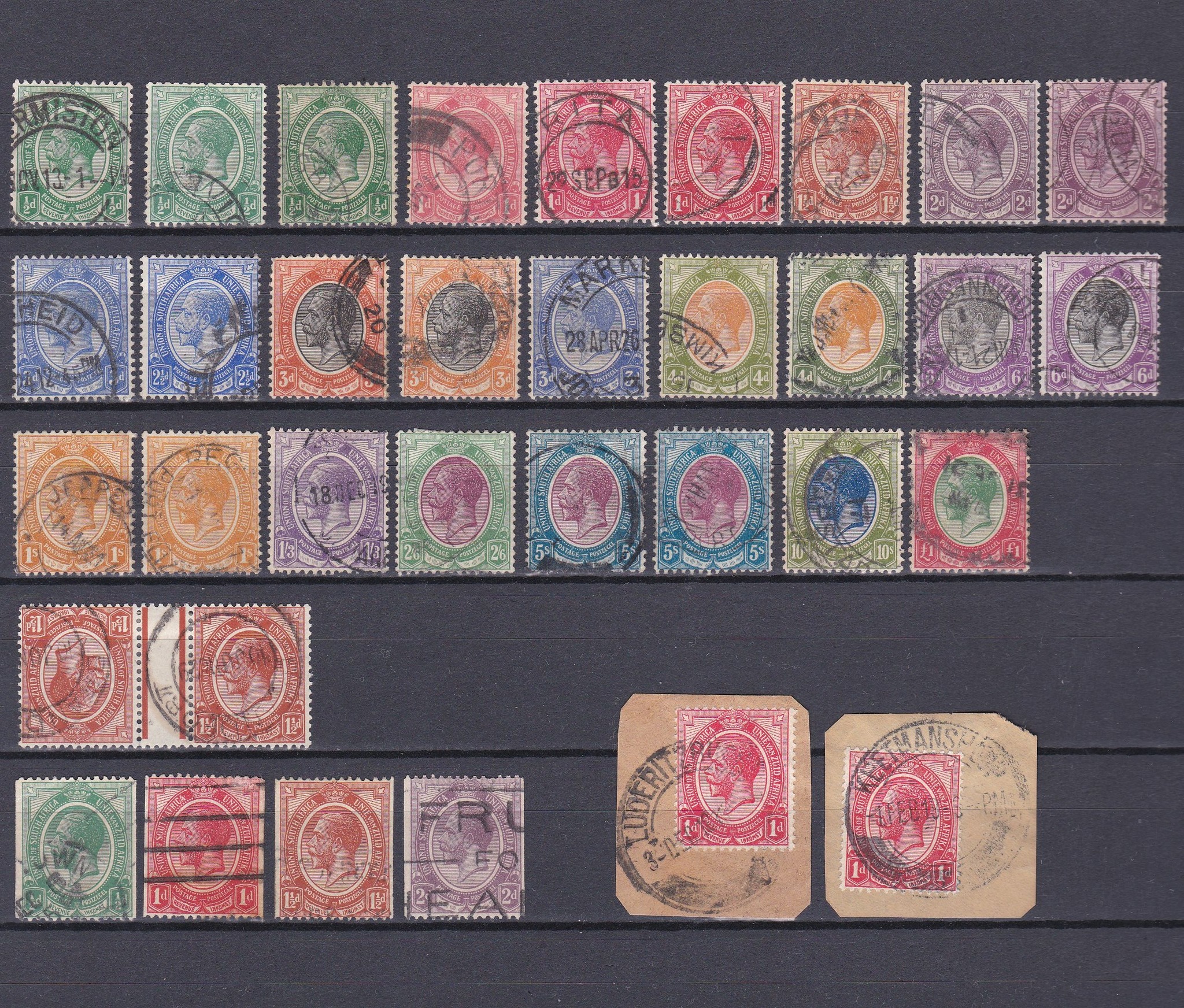 1913 - Kings Head - 6d - SG 11a - Mnh - Pair left stamp missing 