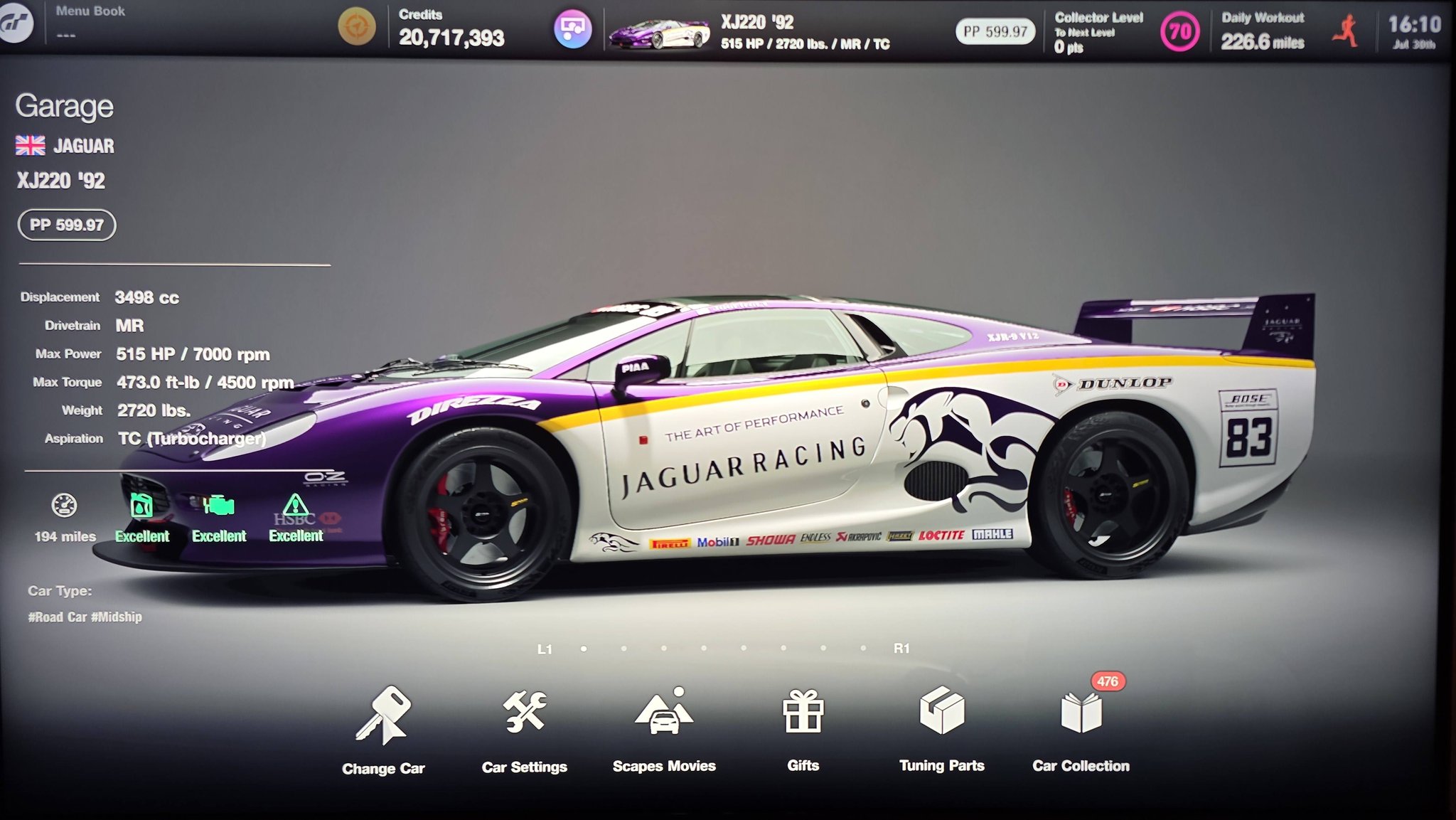 Jaguar XJ220 in Gran Turismo 7