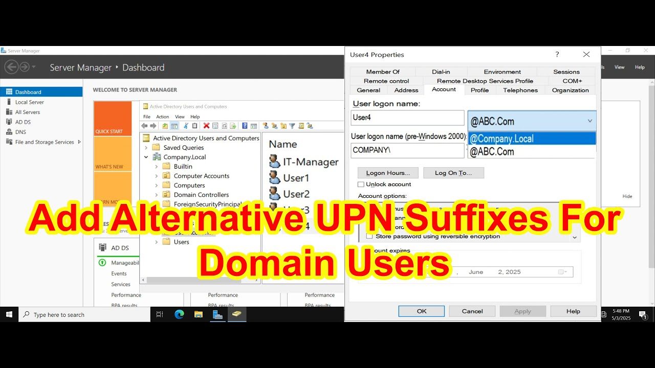 Computer Software, Problems & Solution | How To Configure Multiple UPN ...