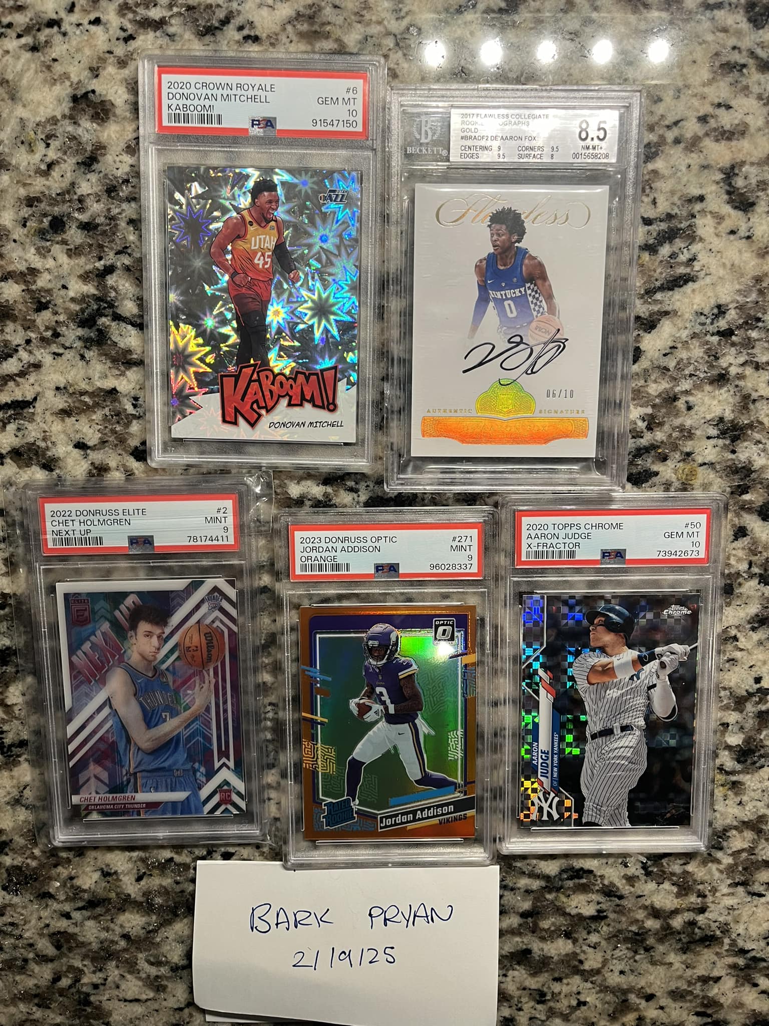 slabs for sale, got multiple vouches PSA 10 Donovan Mitchell 