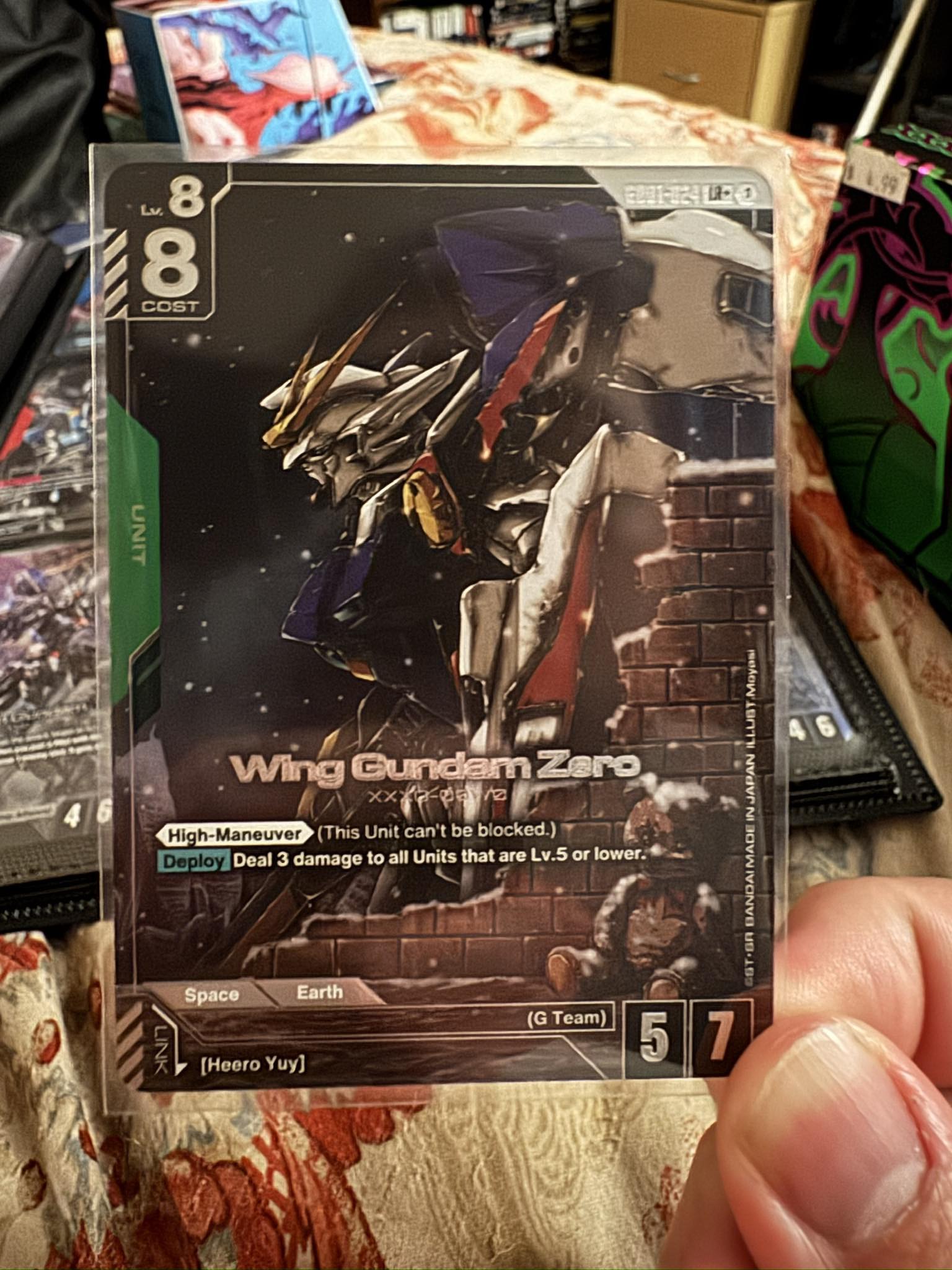 Wing Gundam Zero card pulled from 25 packs