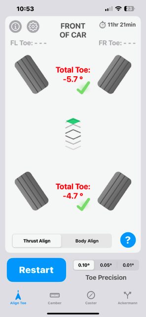 RULLINE Toe Alignment Tool Kit - Includes 2 Tape Measures & Digital Angle Finder, Fits M14 Wheel Bolts