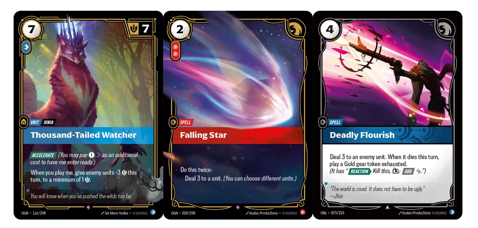 Buying Falling Star and Deadly Flourish cards from Riftbound