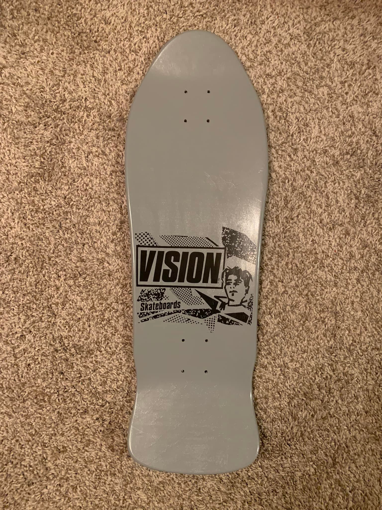 Rare Mark Gonzales krooked skateboard. Grip tape has art by