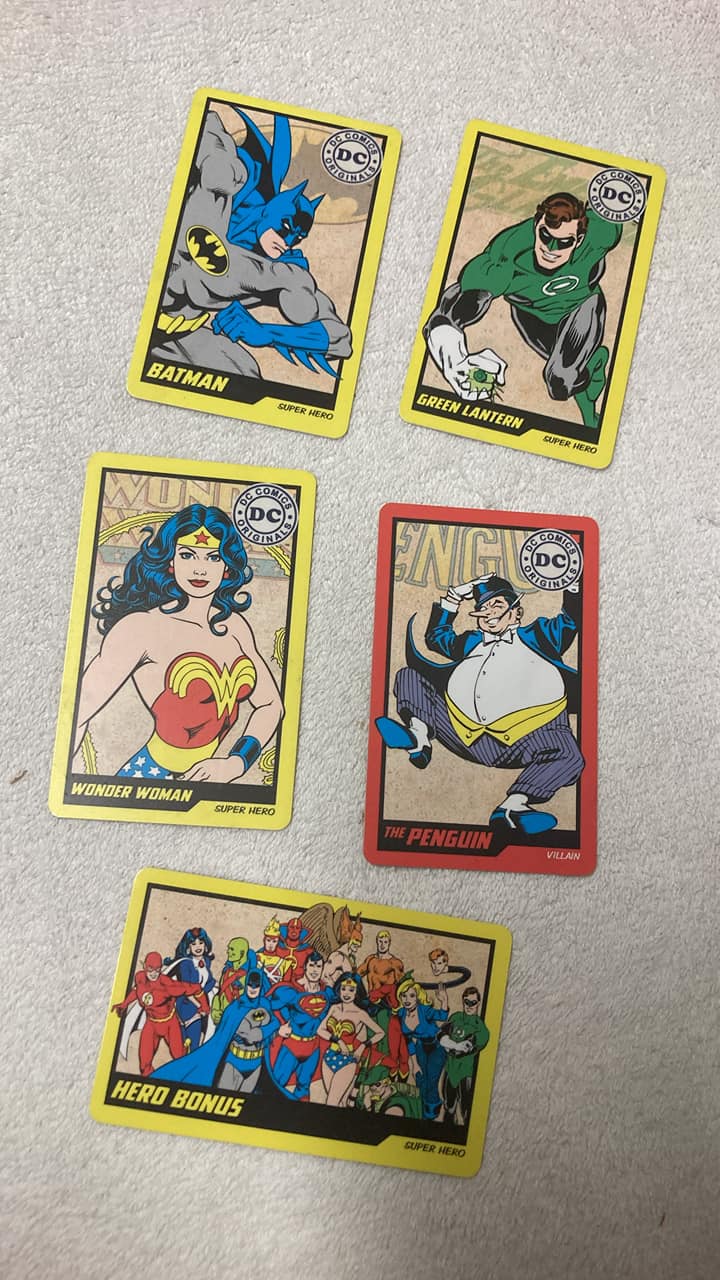 dc comics coin pusher rare card Namco Superheroes — Game Room Shop Not really Super Powers but