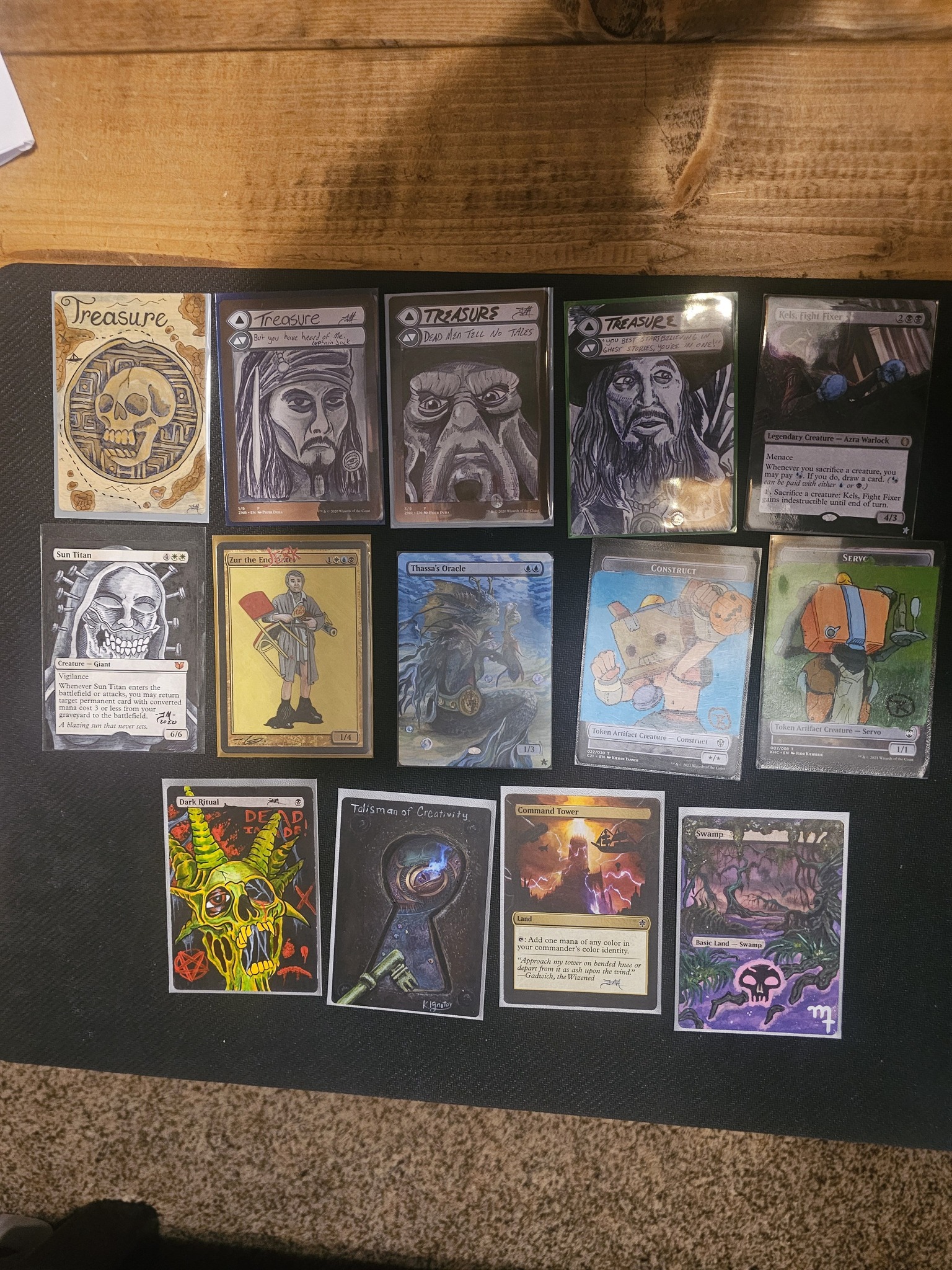 Custom Magic: The Gathering alter cards from various artists