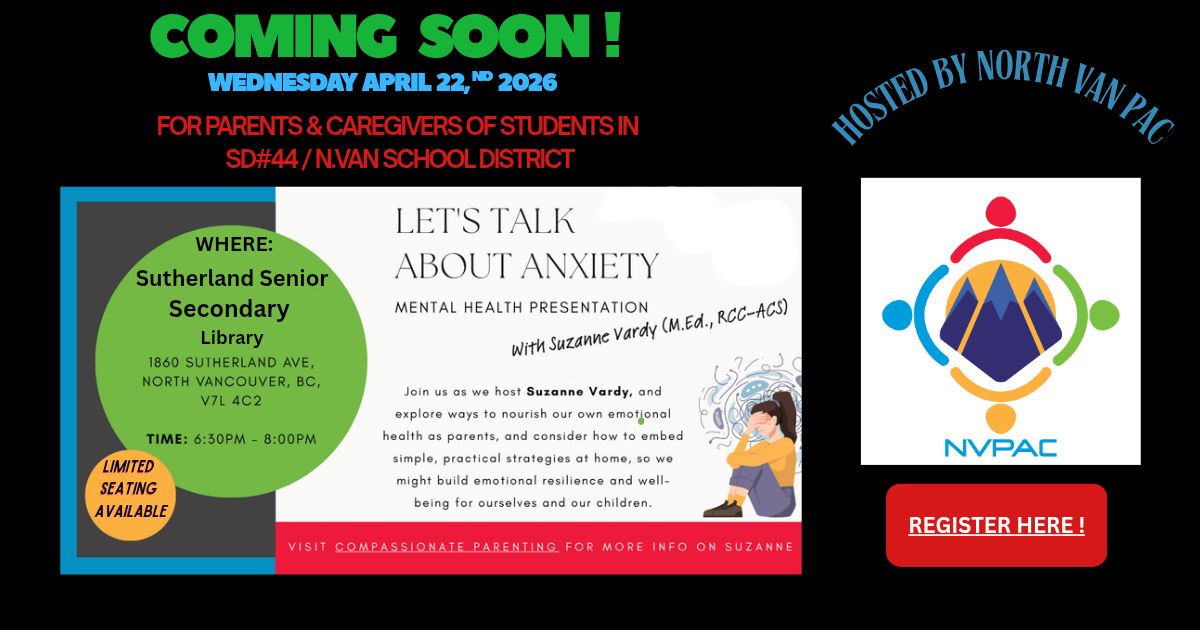 Parent education presentation in North Vancouver, BC