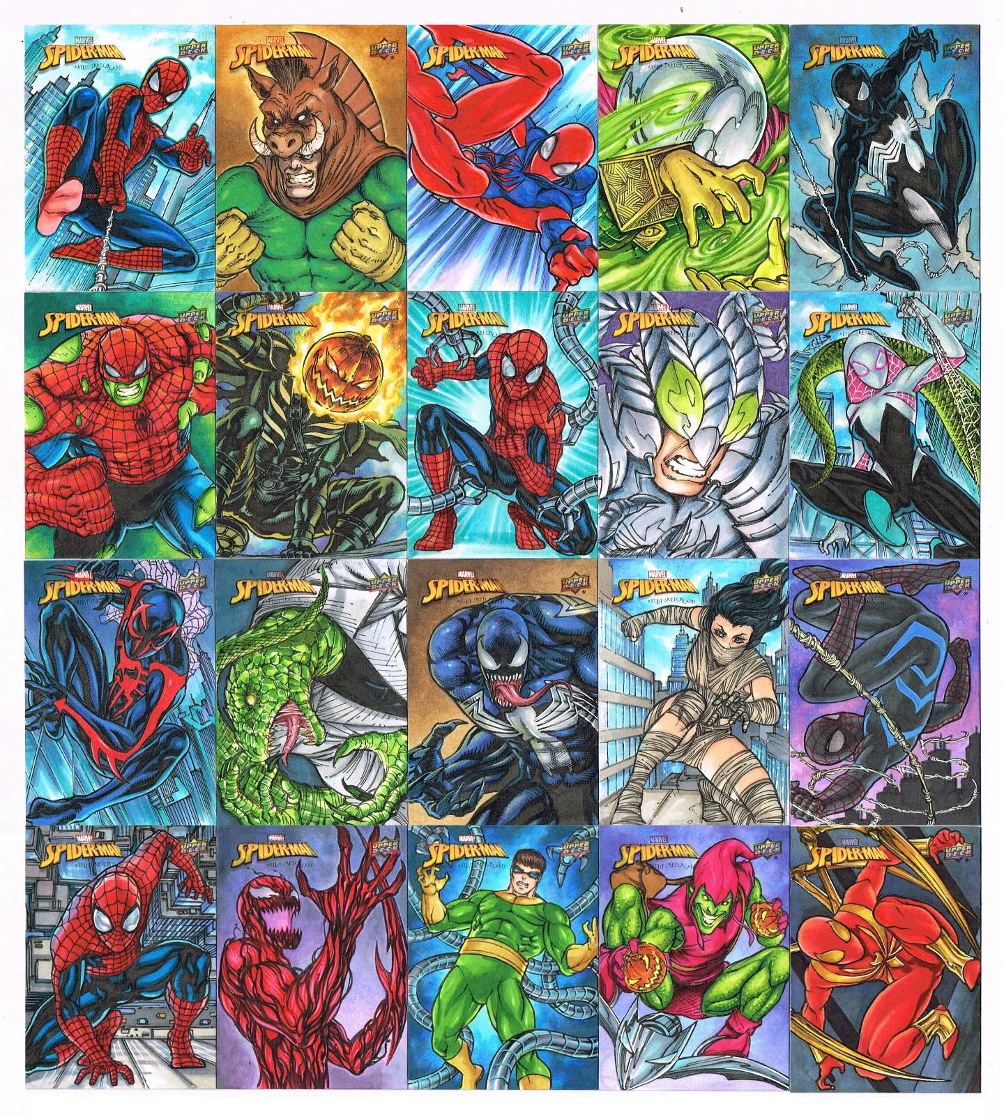 Rare Spider-Man one of one sketch card pulled from Upper Deck pack