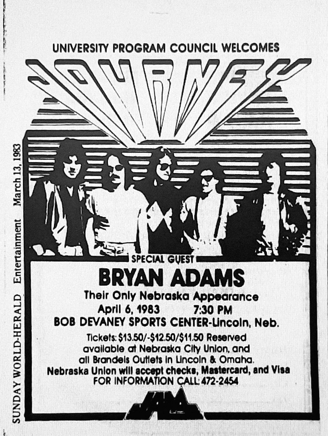 Journey 1983 Frontiers tour in Lincoln, NE