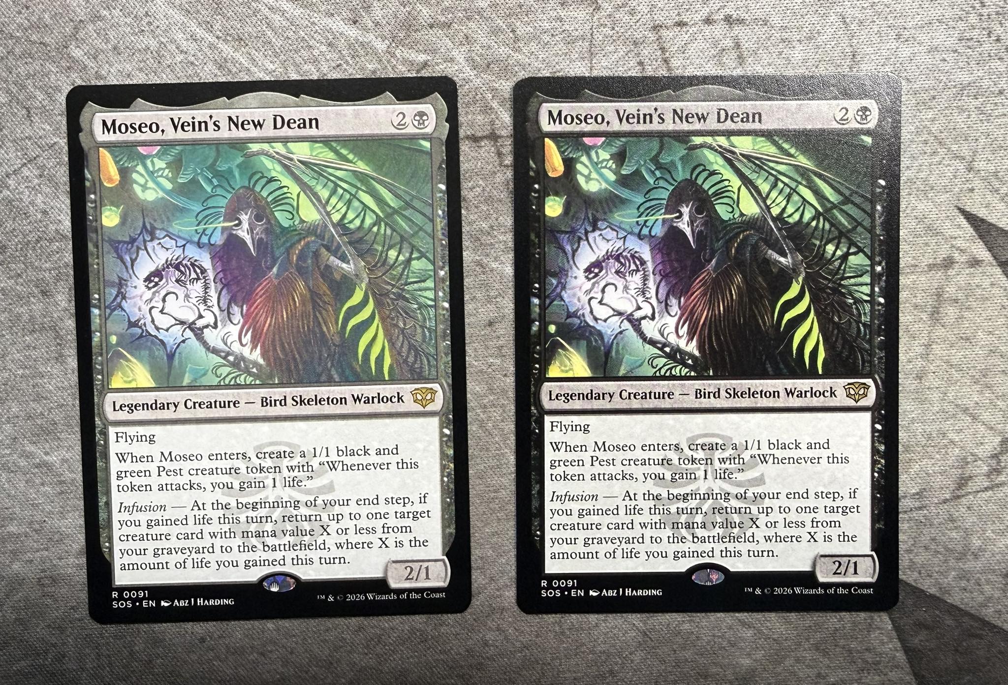 Paler version of Moseo, Vein's New Dean card