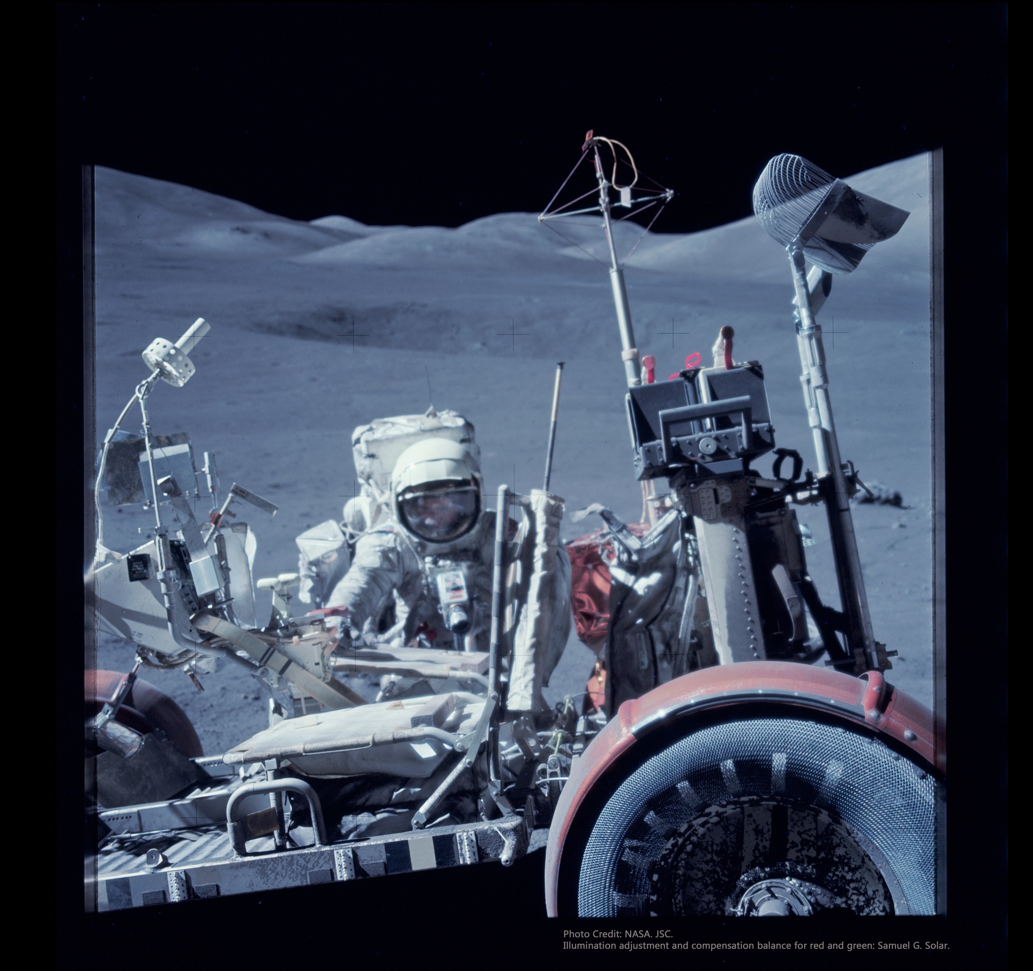 Photo De Presse Vintage NASA - Tirage Argentique De La Lune 1972 - Format 20x15 Cm - Farabola Italie