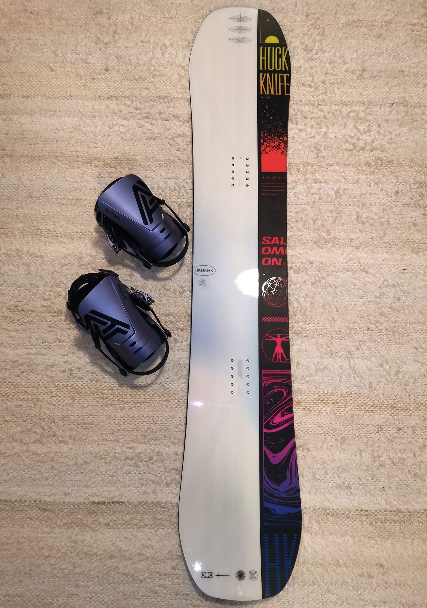 Salomon Huck Knife Snow board 148 cm. Union Strata Bindings Men