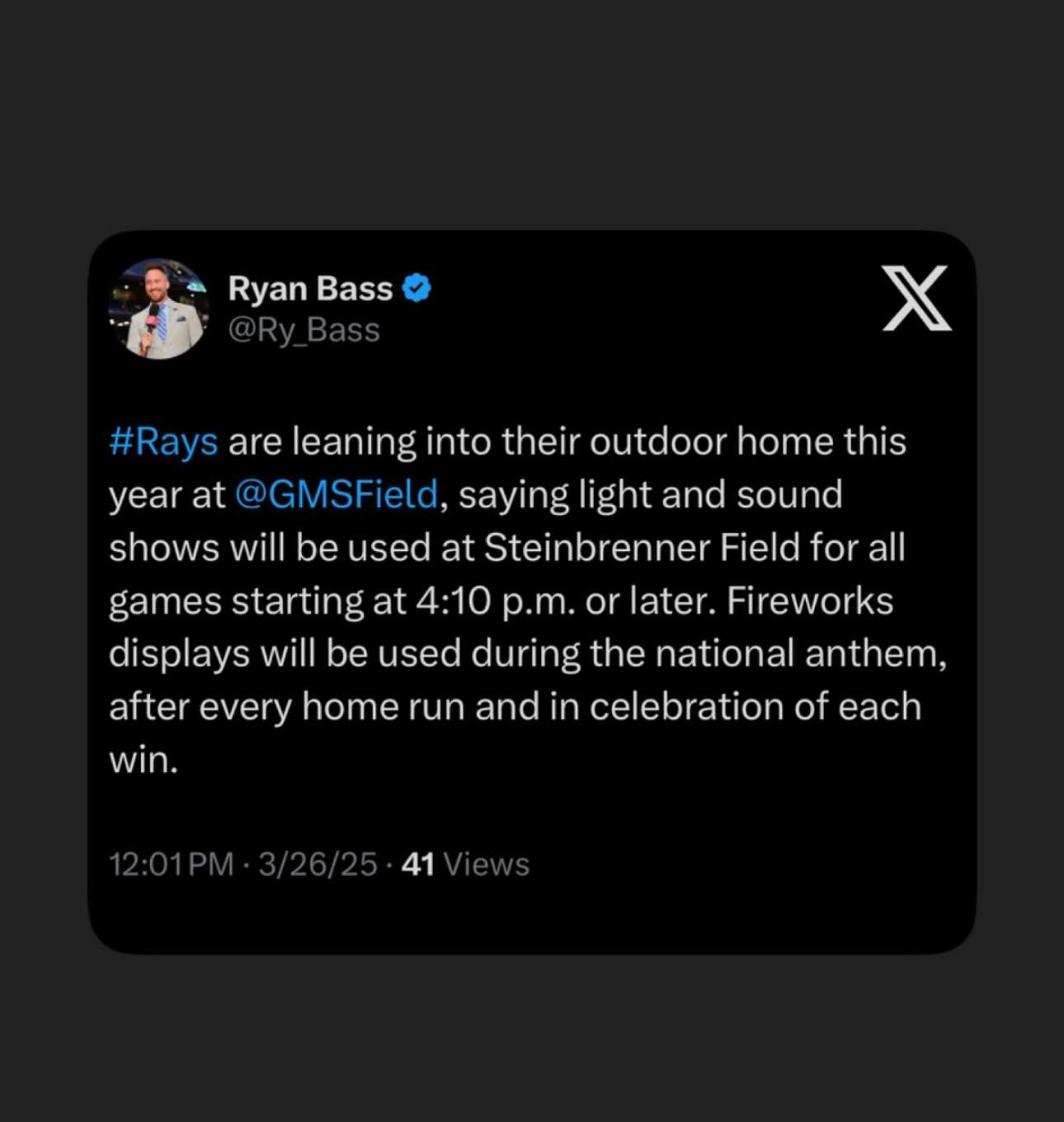 Tampa Bay Rays Fan Club | Update on home games after 4pm | Facebook