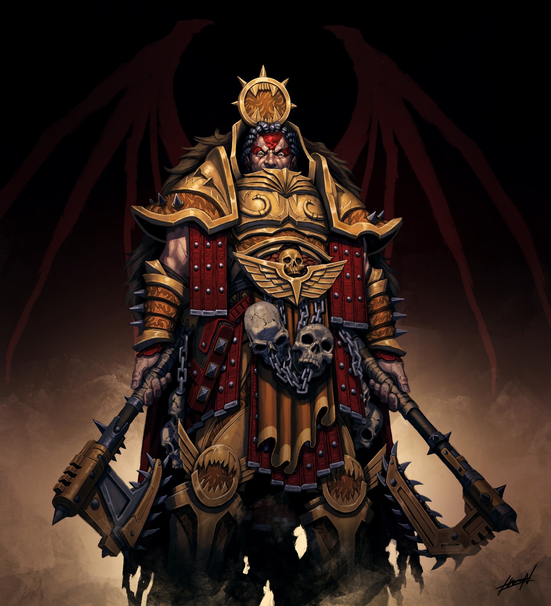 Warhammer 40k angron world eaters art