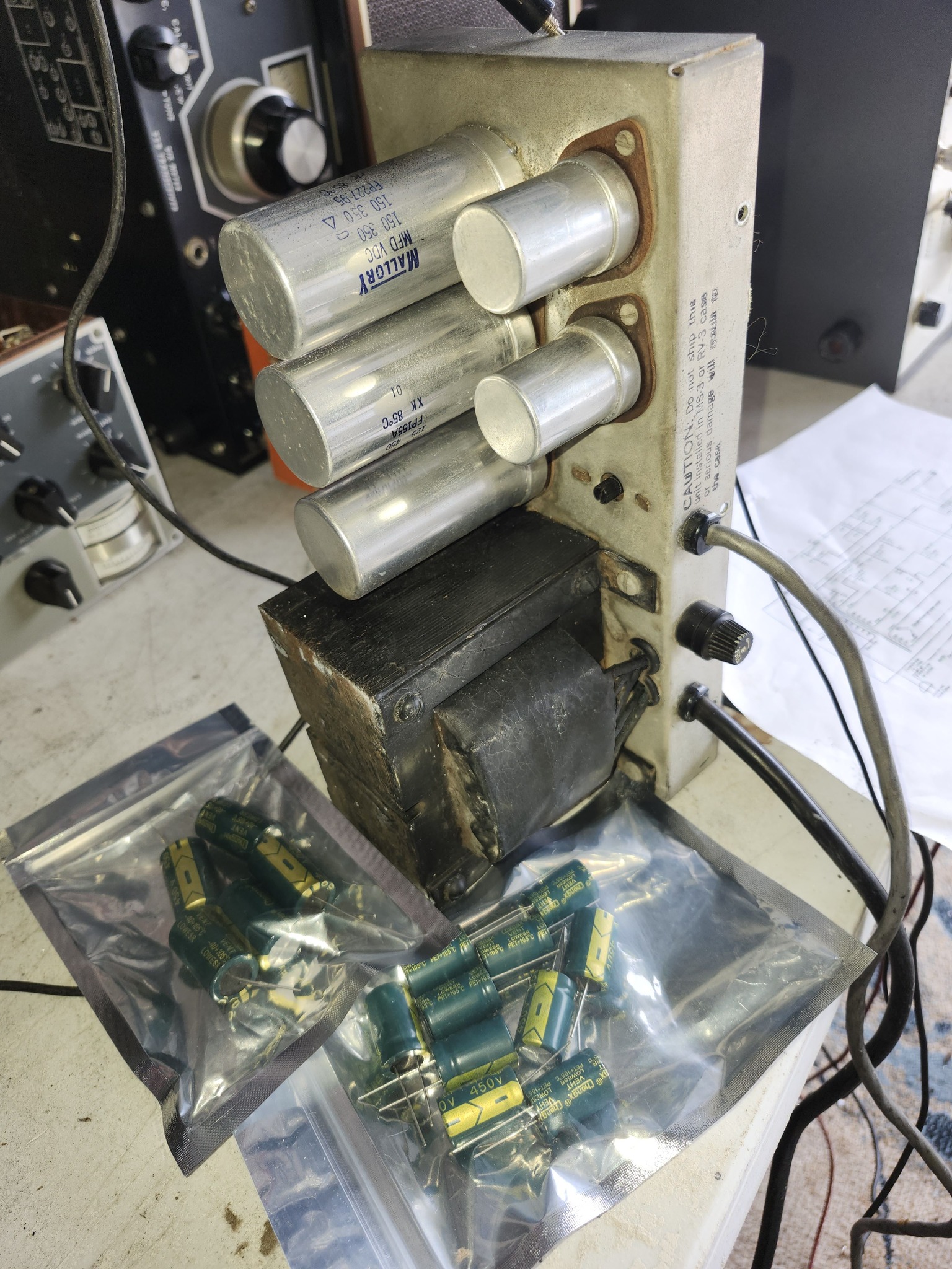 I'm about to start a recap on a Drake AC3 power supply. While