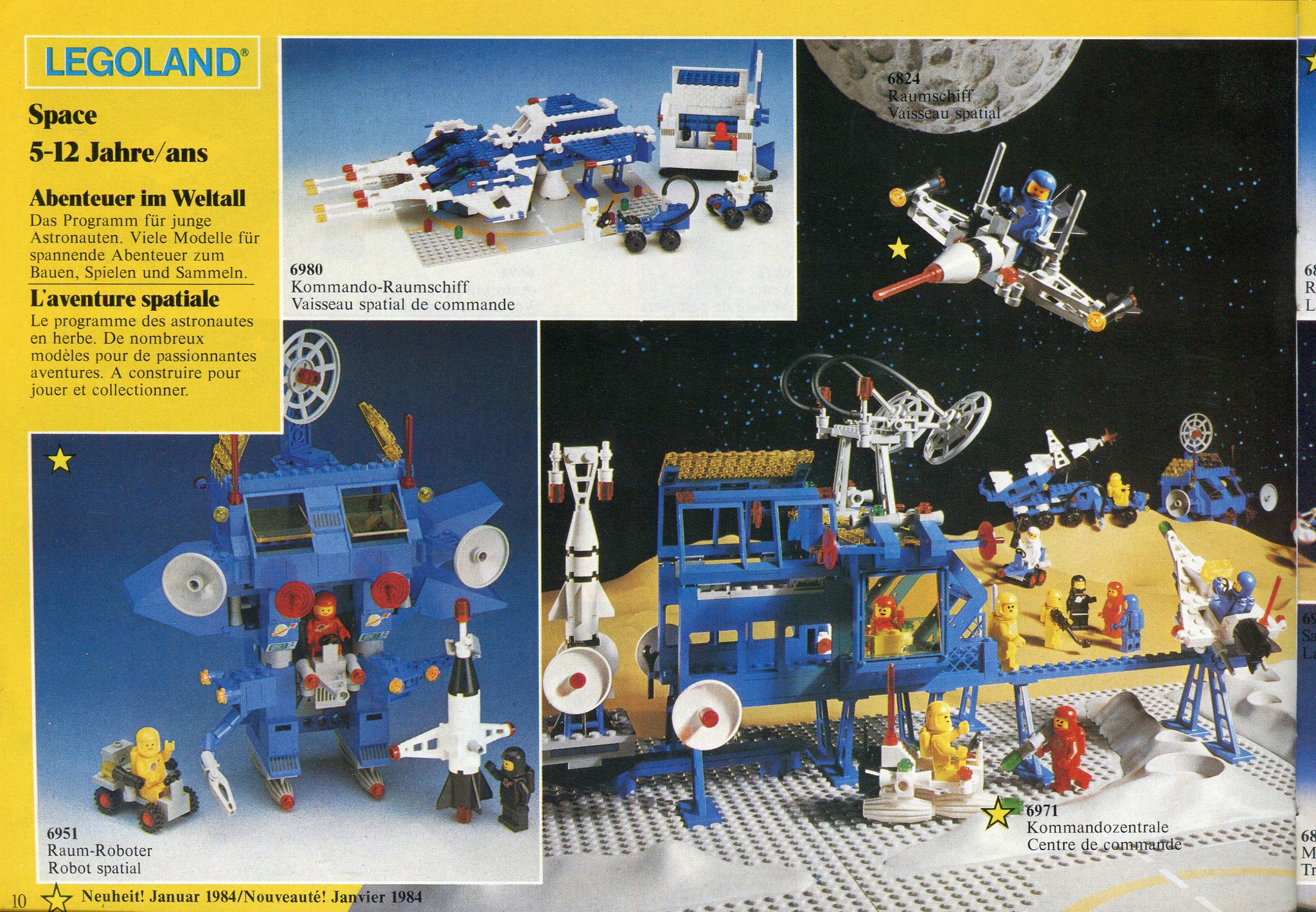 コレクション整理中　その他 1984 Lego catalogues with black and blue space minifigures