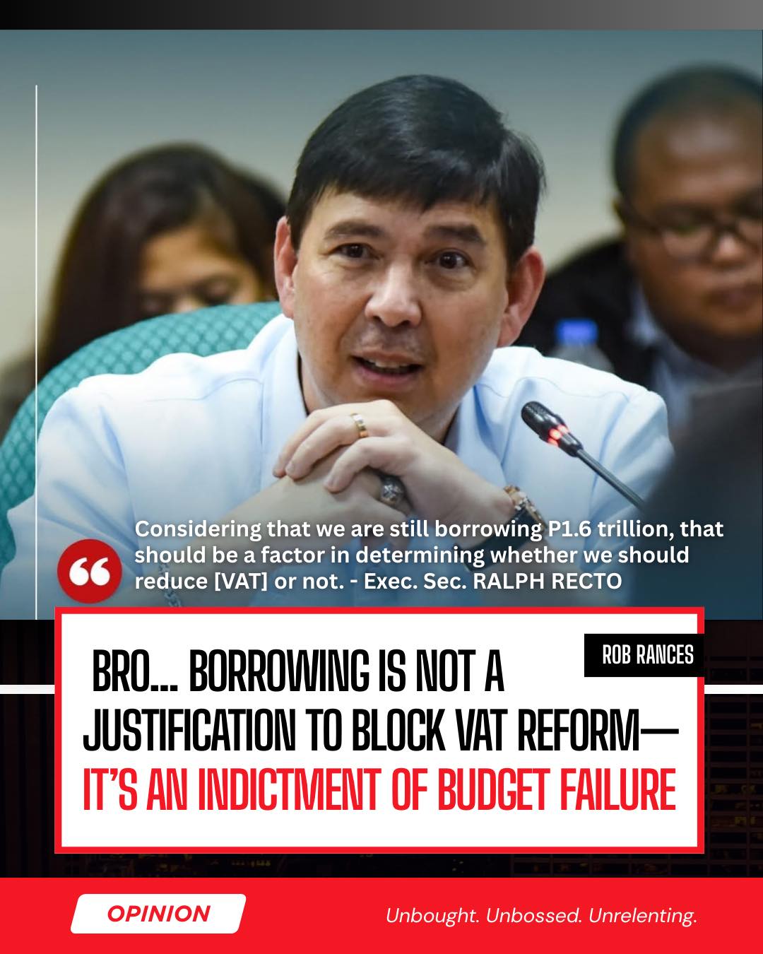Rob Rances - Continued borrowing is NOT a valid... | Facebook