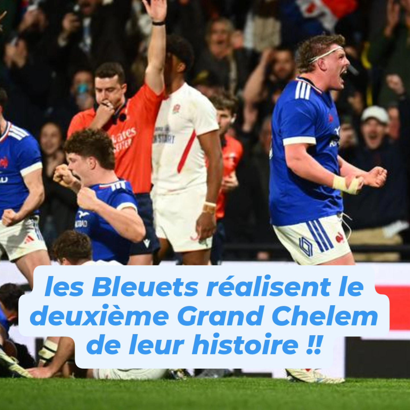 Maillot De Match France Rugby 2021/2022 – Grand Chelem 2022, Le Coq Sportif, XXL, Bleu