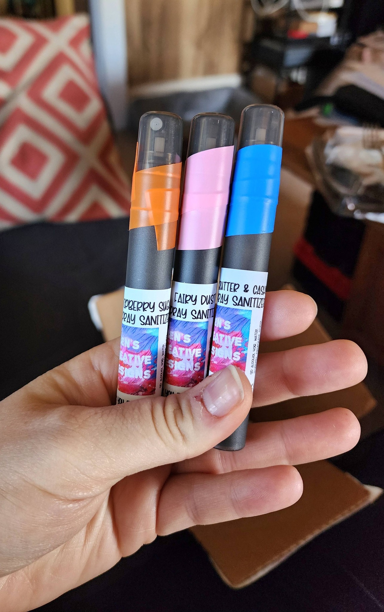 New scented sanitizers and lip balms available