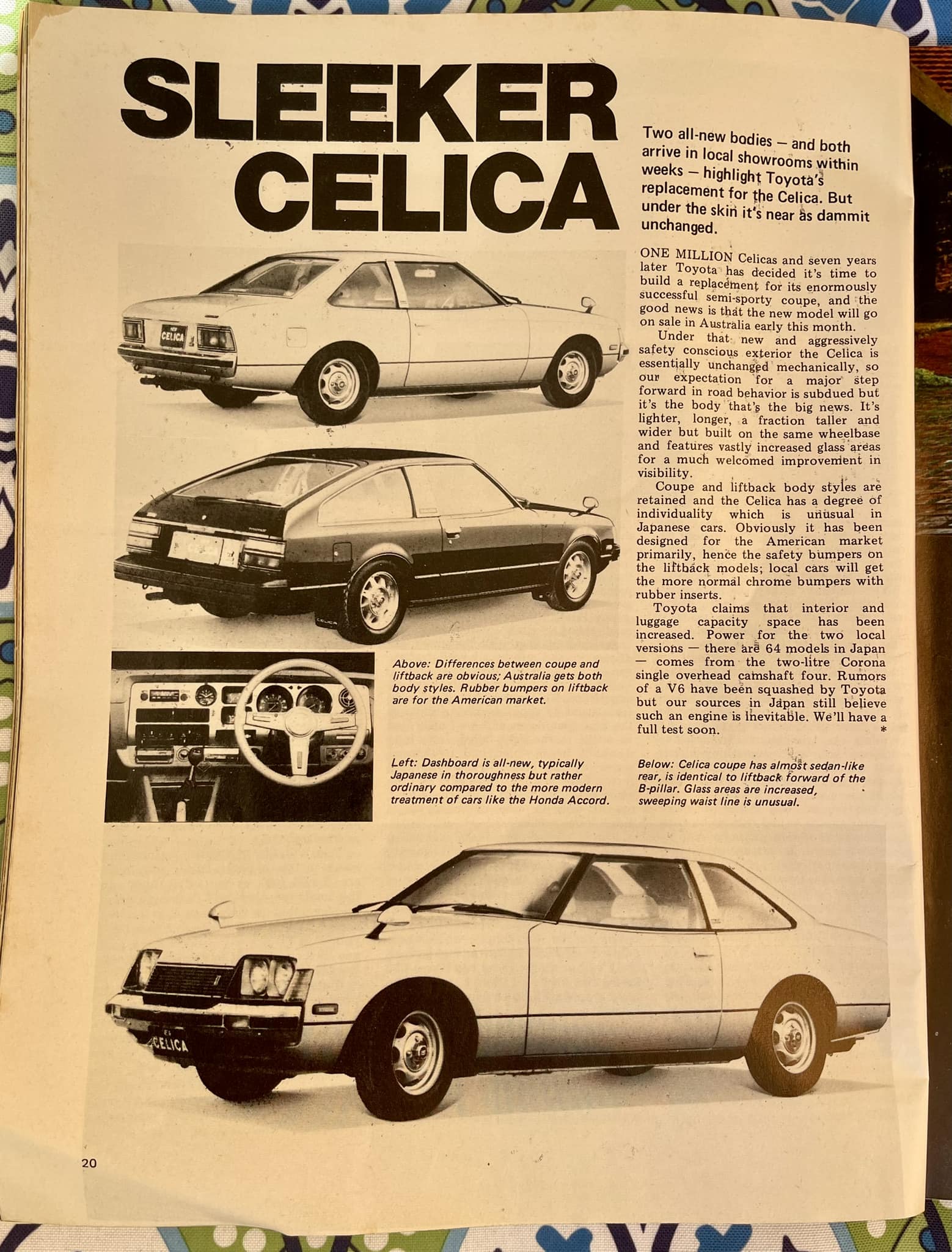 1978 Toyota Celica A40 brochure