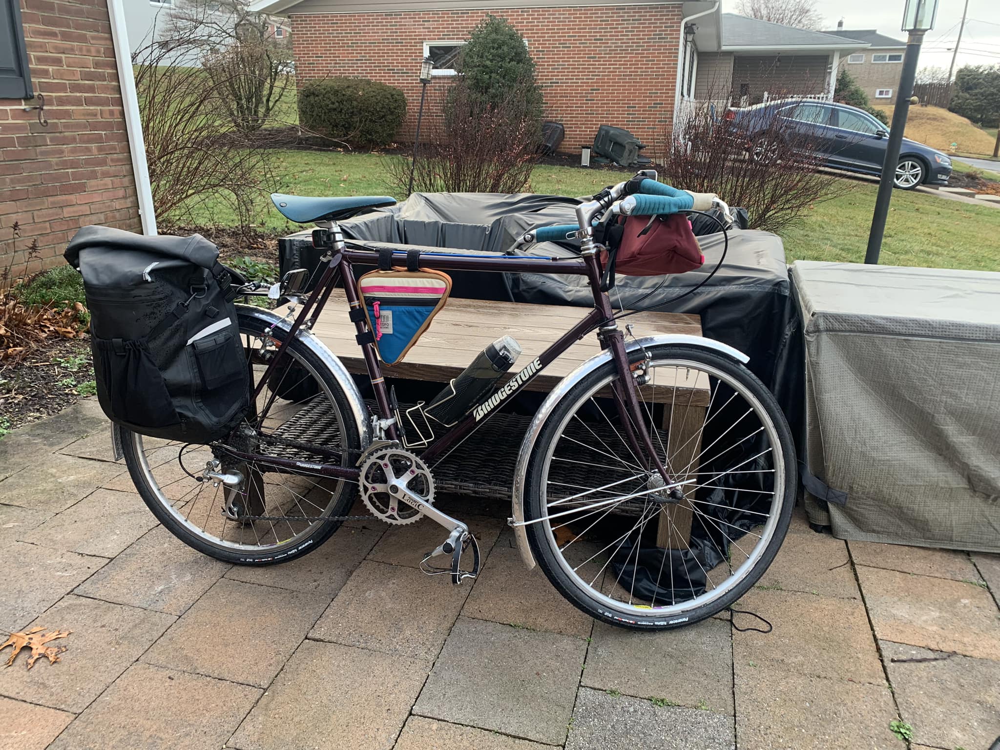 GIOS Mito, converted to 1x setup with fenders for commuting and 