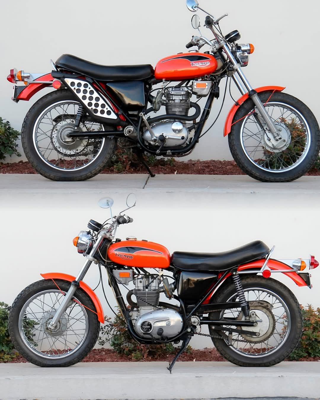 1971-Triumph-250cc-T250T-Barn-Find-Project. Has a BSA(B25)Tank on