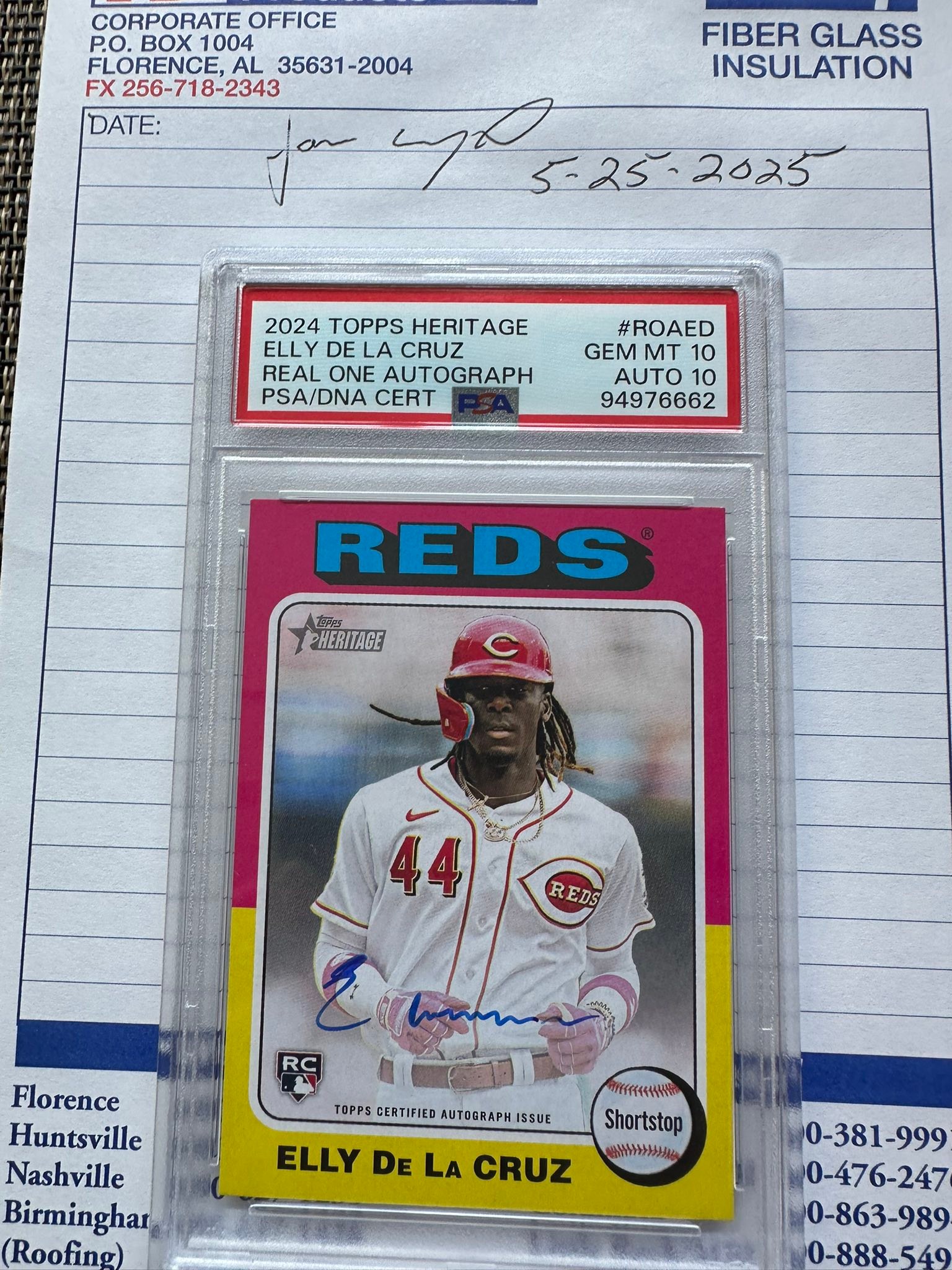 JUST PULLED: Elly De La Cruz 1/1 rookie patch autograph booklet 