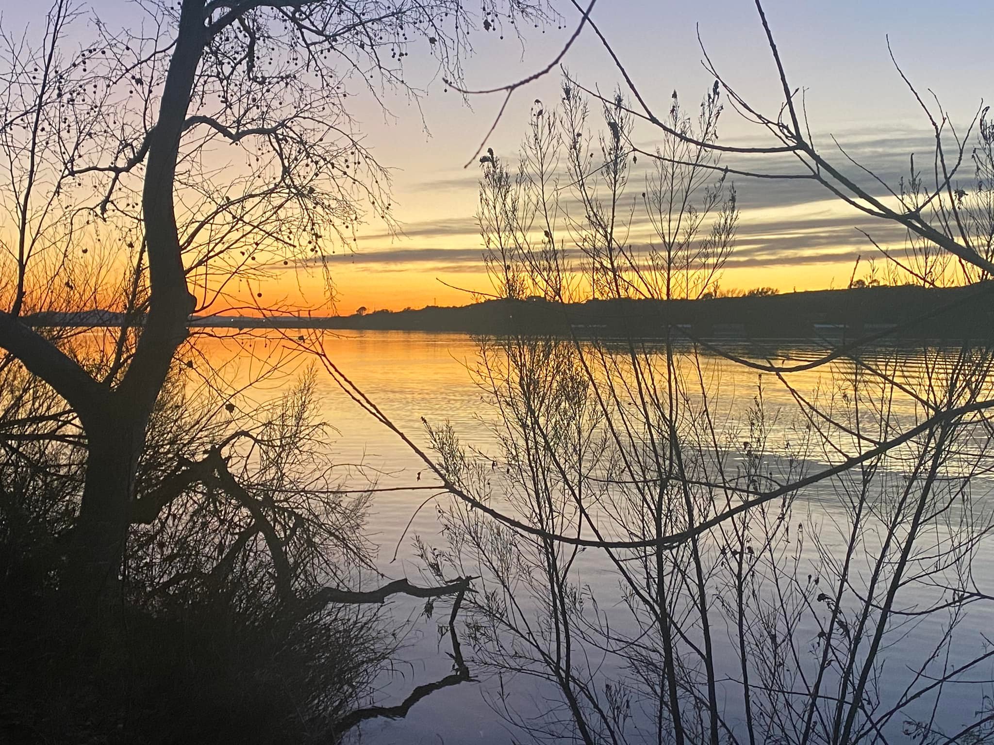 Golden hour at Inks Lake State Park in Texas