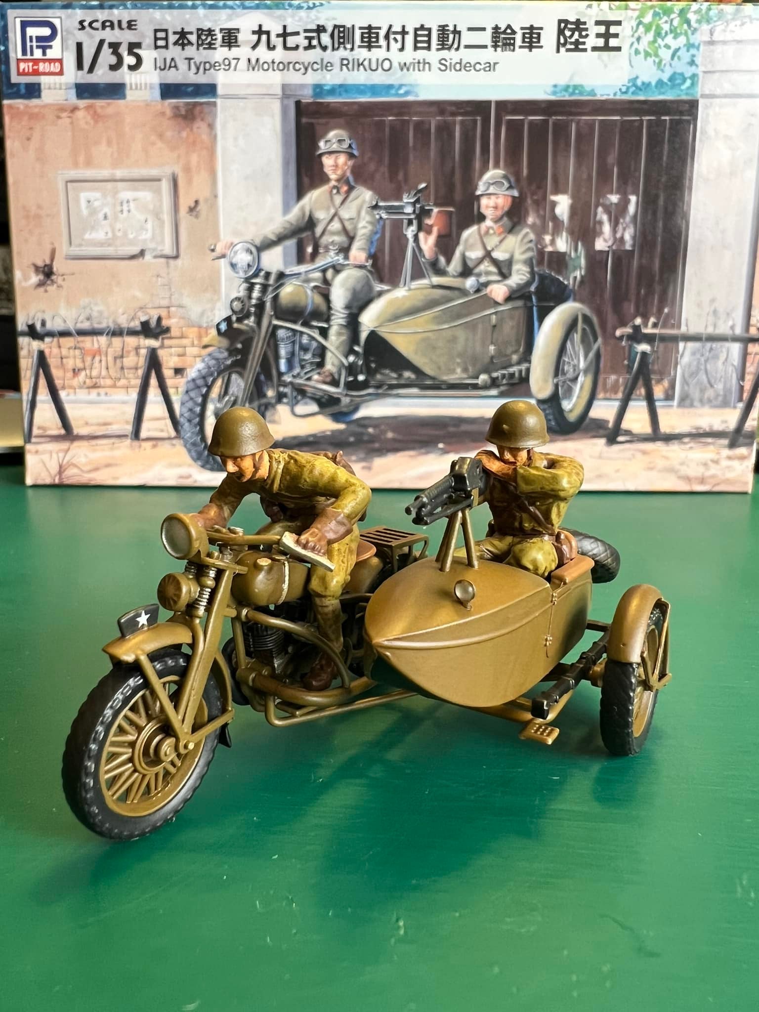 Kit Modèle 1/35 IJN Type 97 Motorcycle Rikuo Avec Sidecar - PIT-ROAD - à Monter