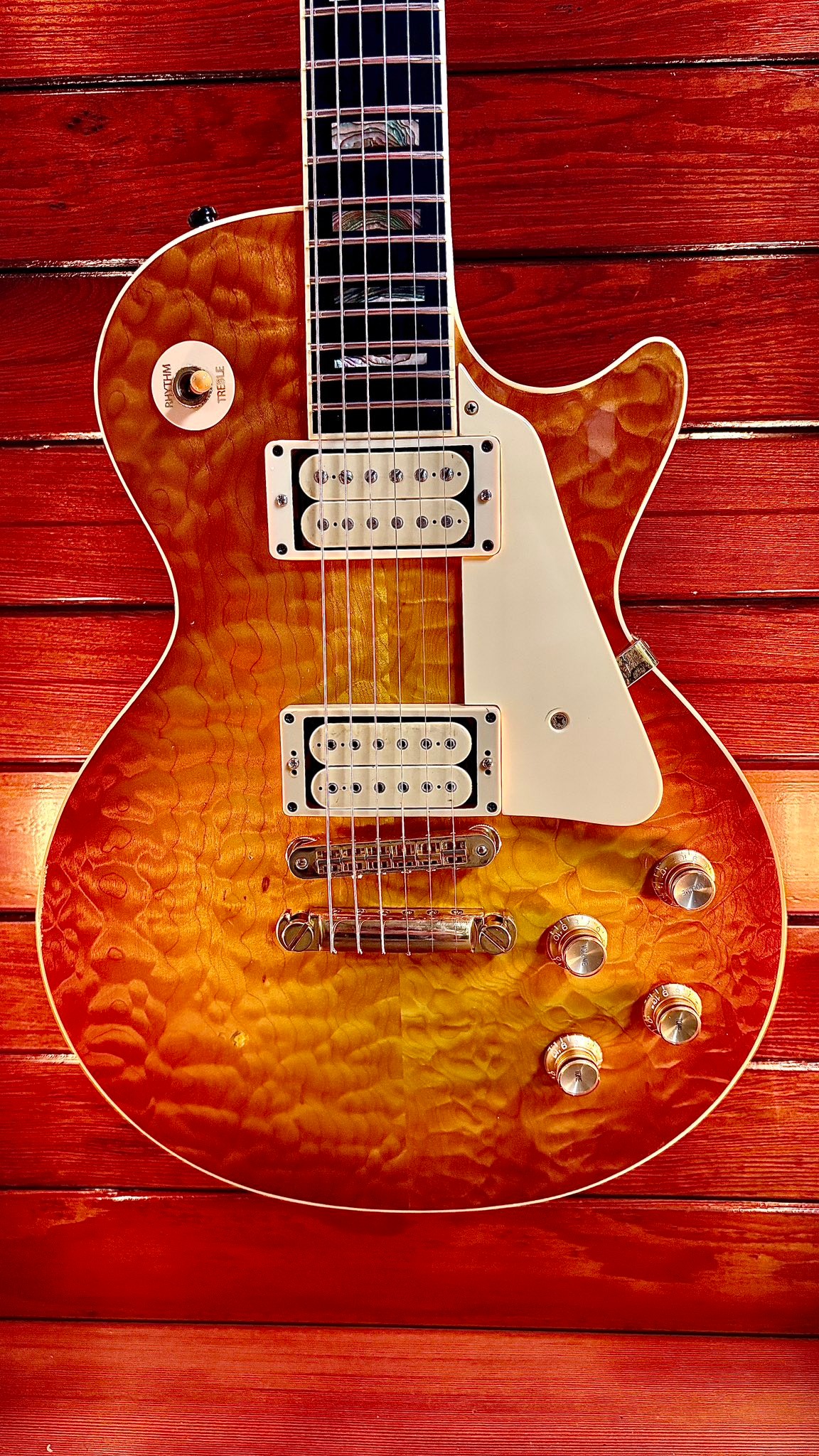 Pearl Export custom guitar with DiMarzio pickups