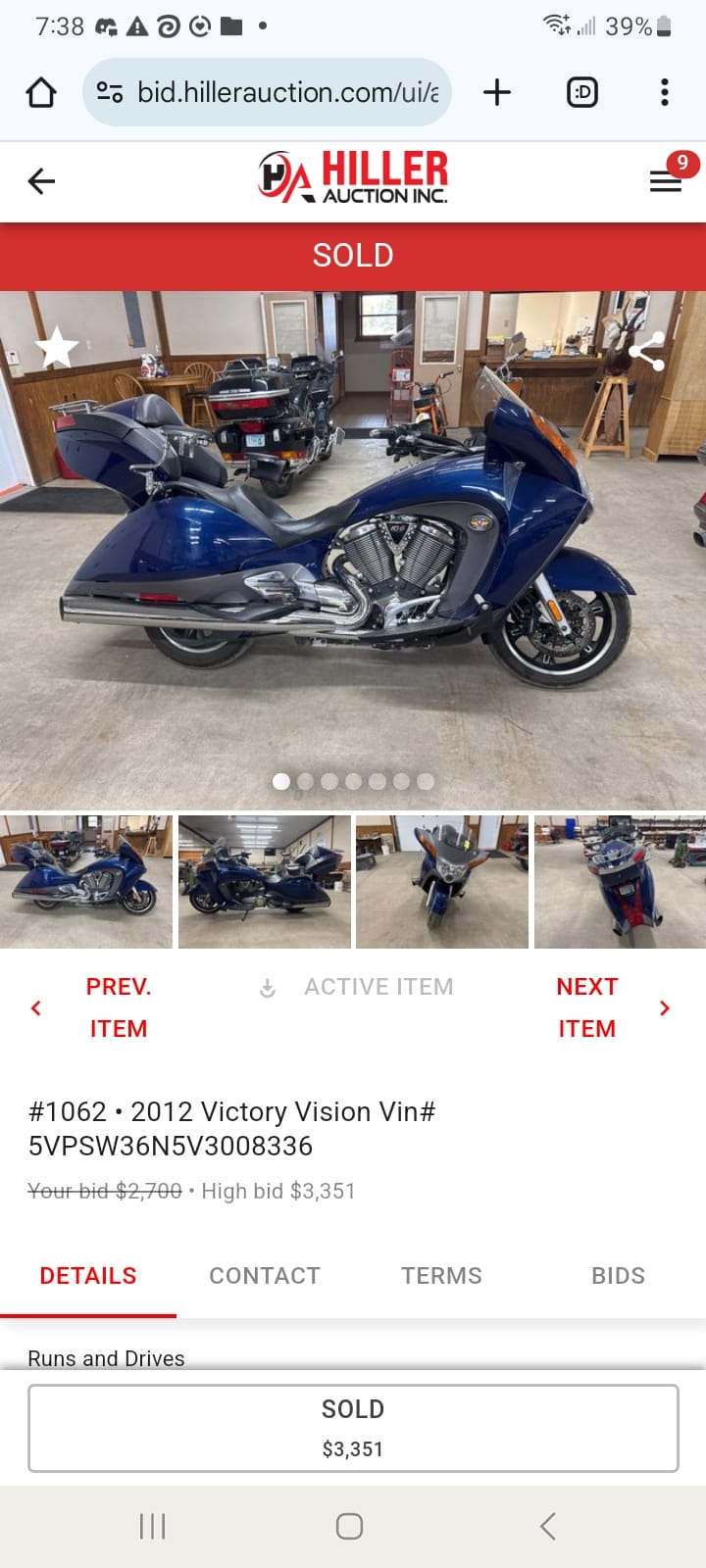 Auction bikes for sale! From $35k up . Contact #3417787