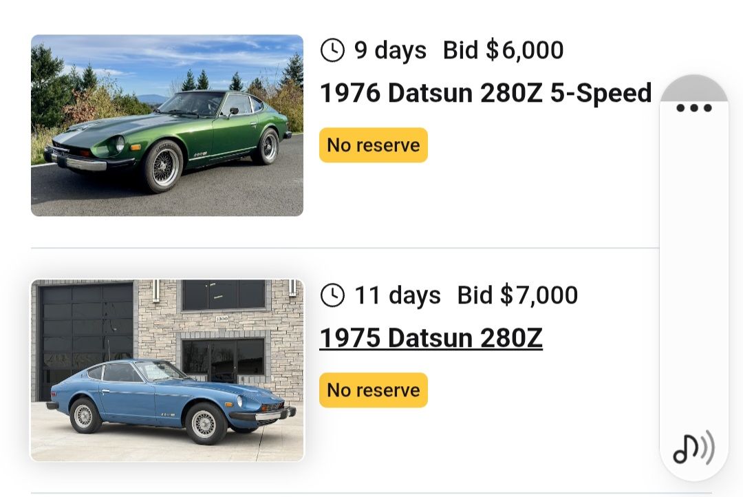 Datsun auctions on haggerty