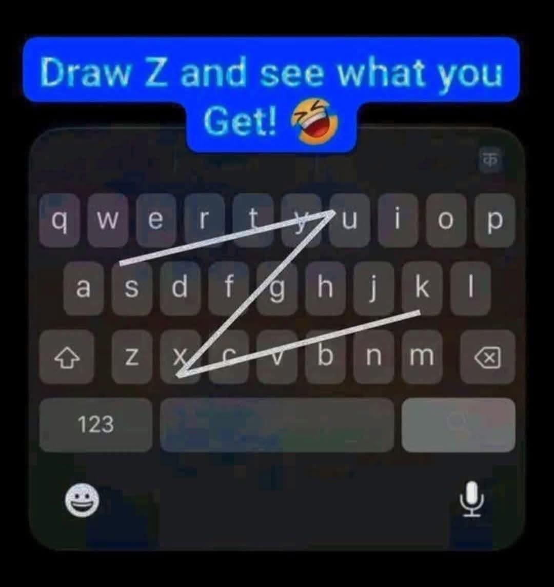 Draw z and see what you Get! qwerty q w е ui0p asdfghjk fghjk j a