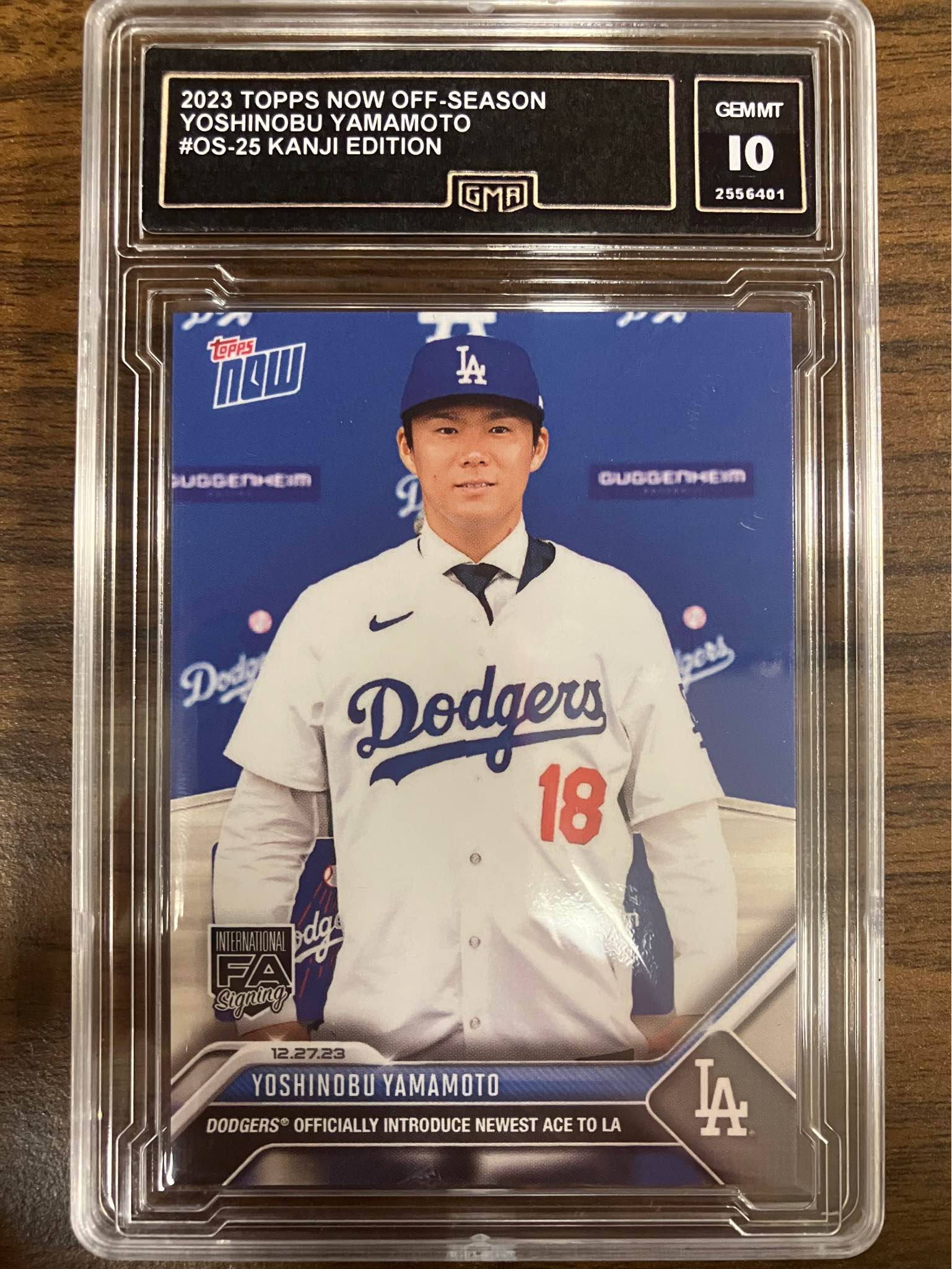 A beautiful 2023 Topps Now off season Yoshinobu Yamamoto Kanji 