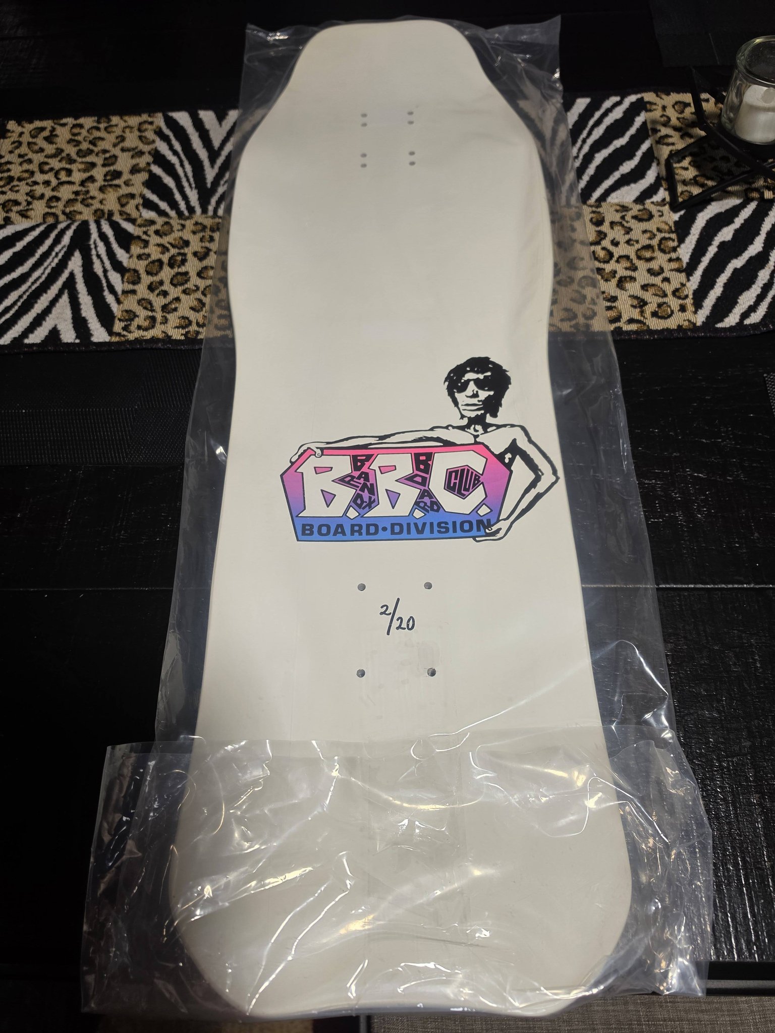 Jeff Phillips tribute skateboard, signed by his sister