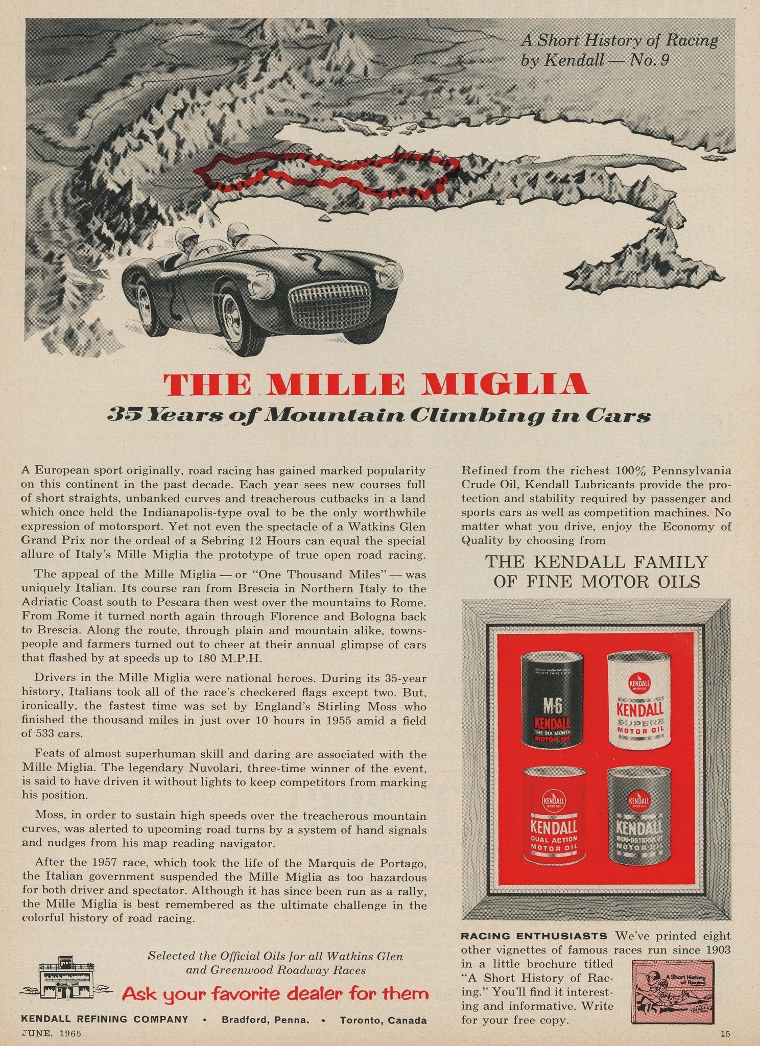 Mille Miglia car decal meaning and significance