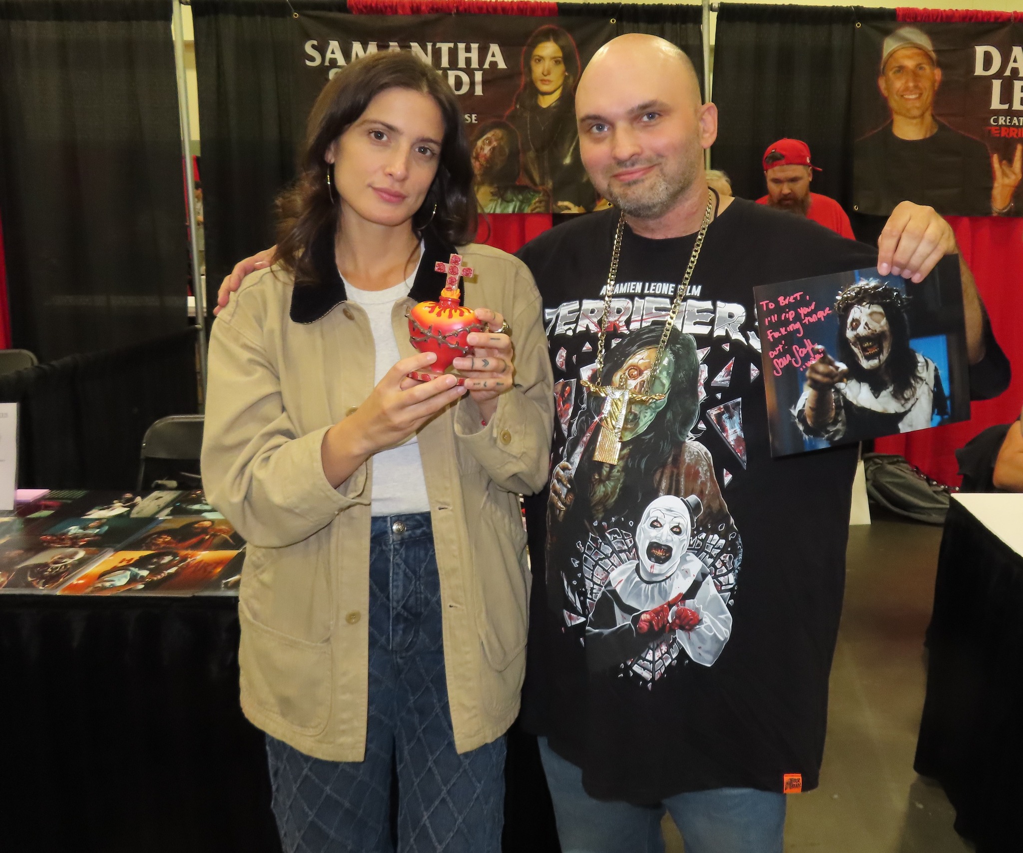 Bret - Samantha Scaffidi of Terrifier 1-3 with the Sacred Heart statue ...