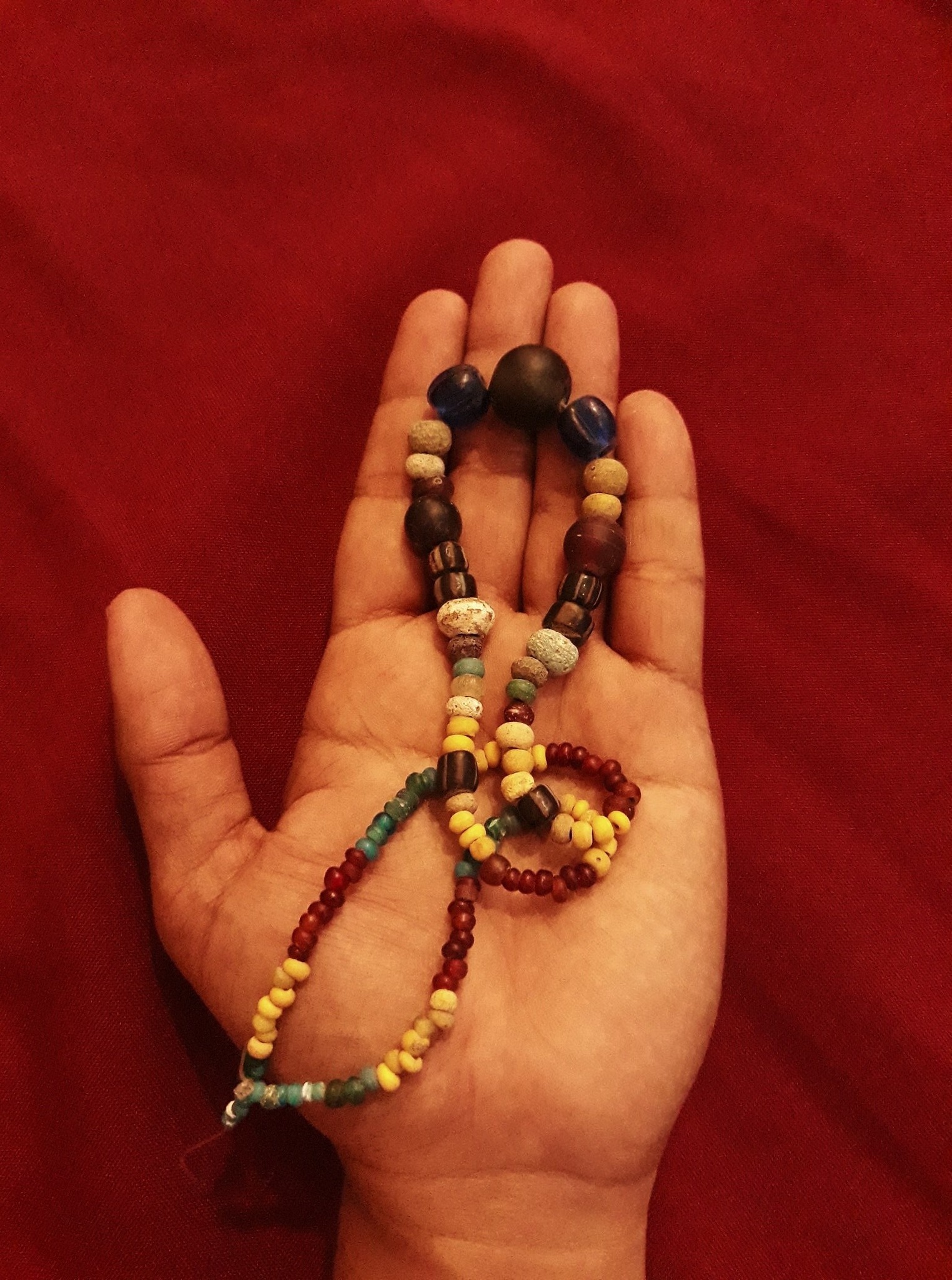 Strung Excavated Indo - Pacific Beads From Agusan de Norte 