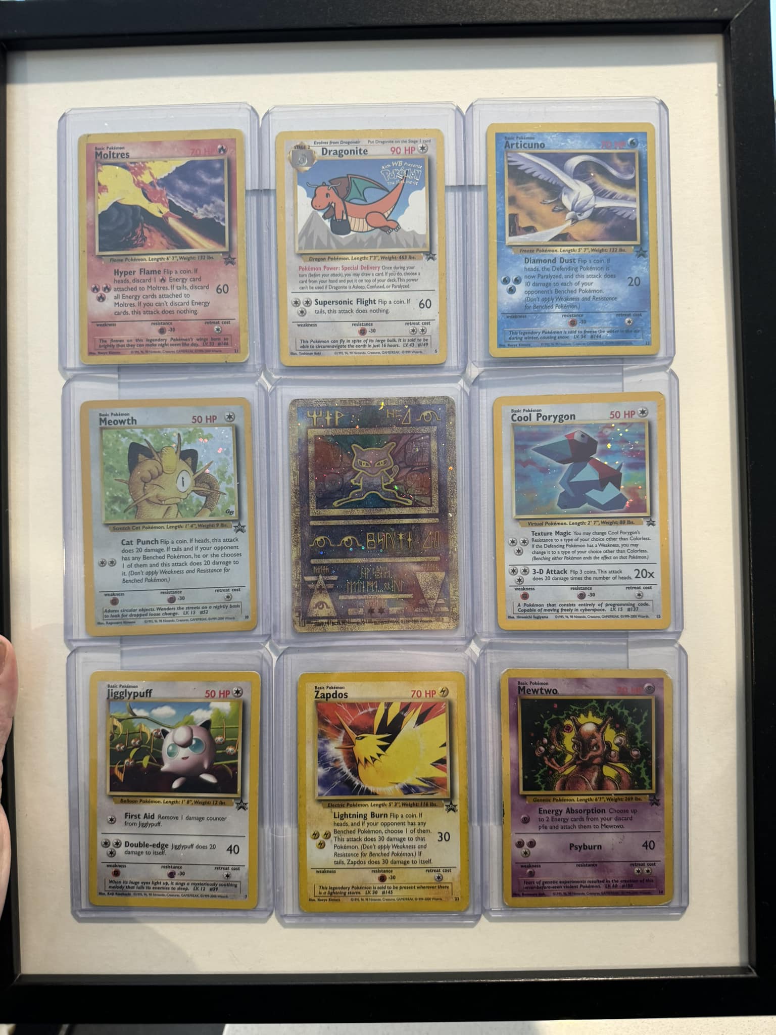 Displaying childhood Pokémon promo cards