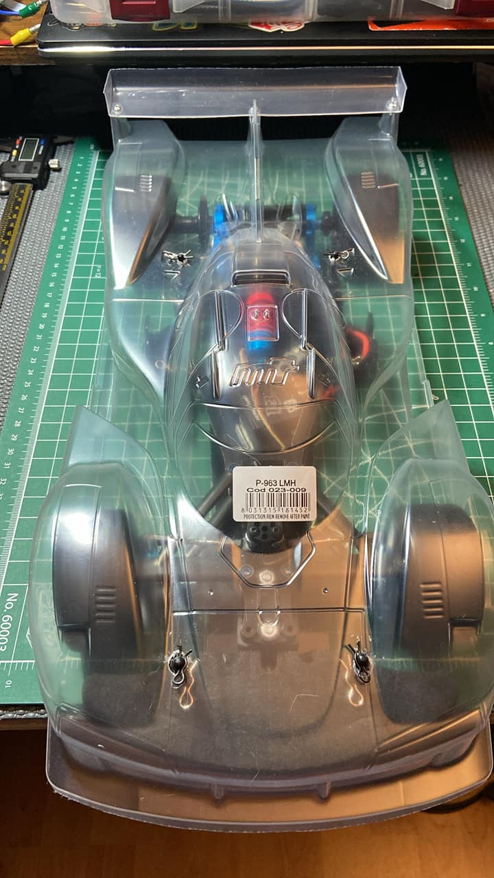Tamiya F104GT car build with Porsche P-963 GTP body for WGTR class